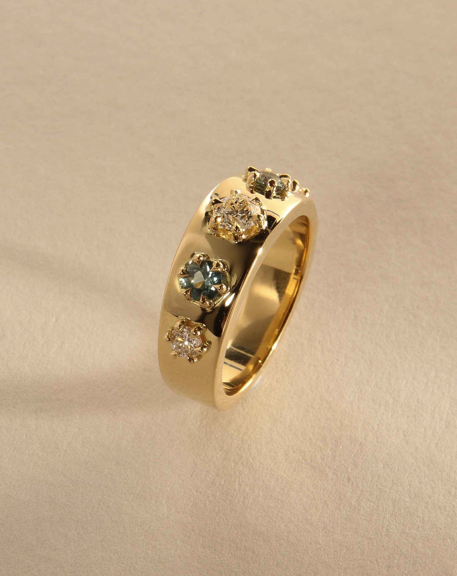 Multi-coloured Five Stone Ring
