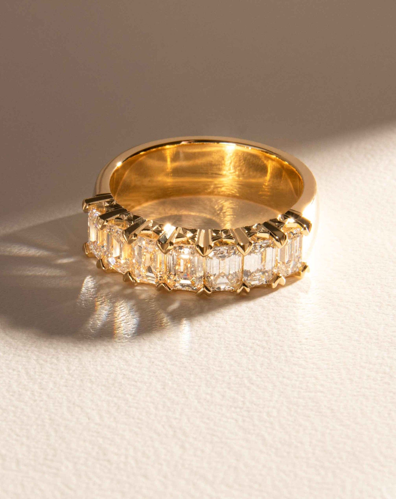 Seven Stone Emerald Cut Diamond Ring