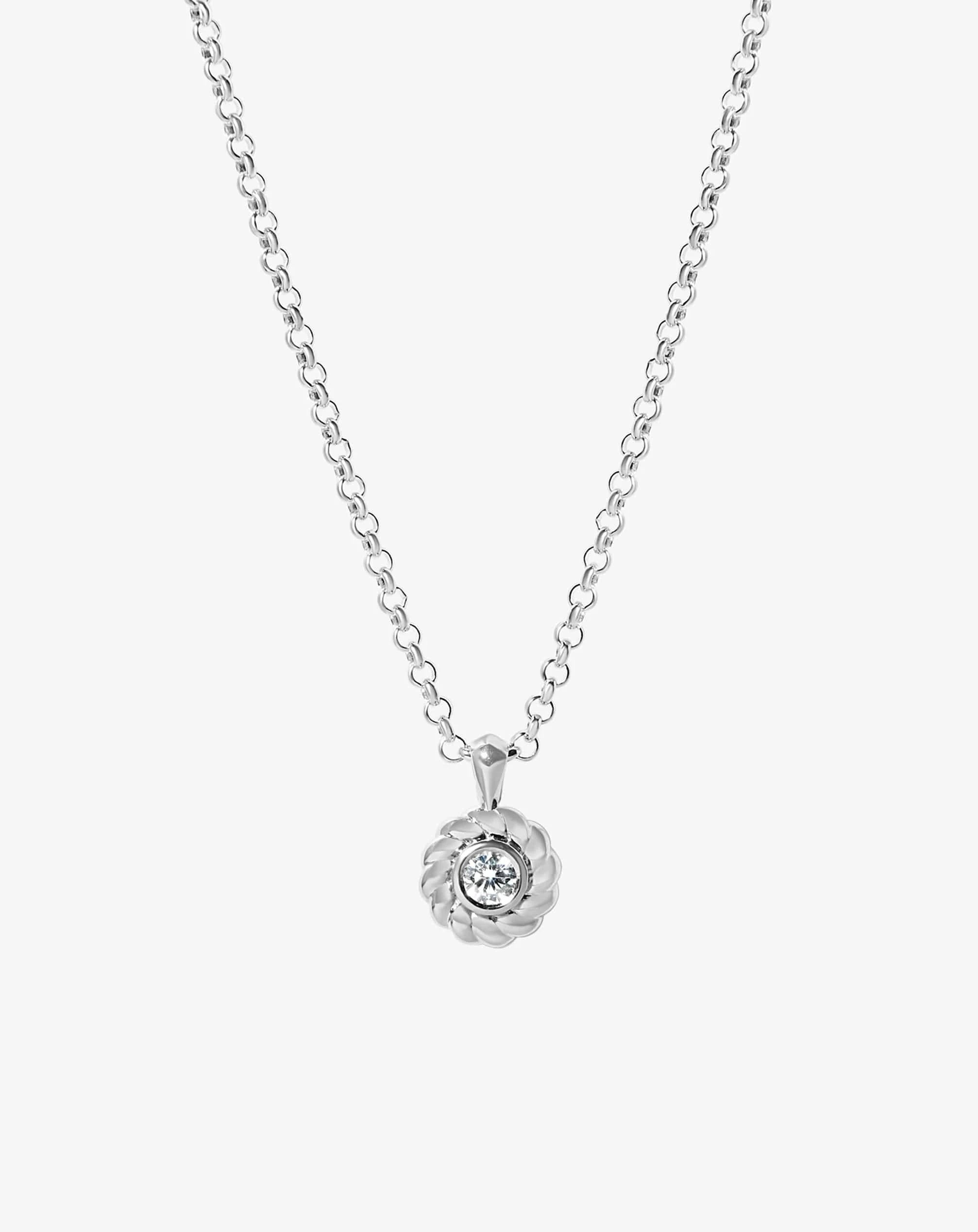 Diamond Darling Knots Necklace White Gold