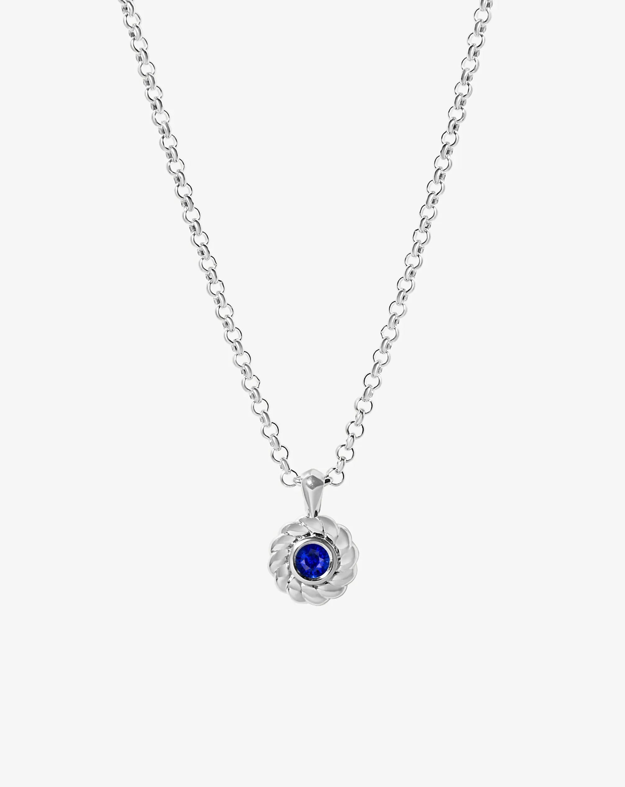 Sapphire Darling Knots Necklace White Gold