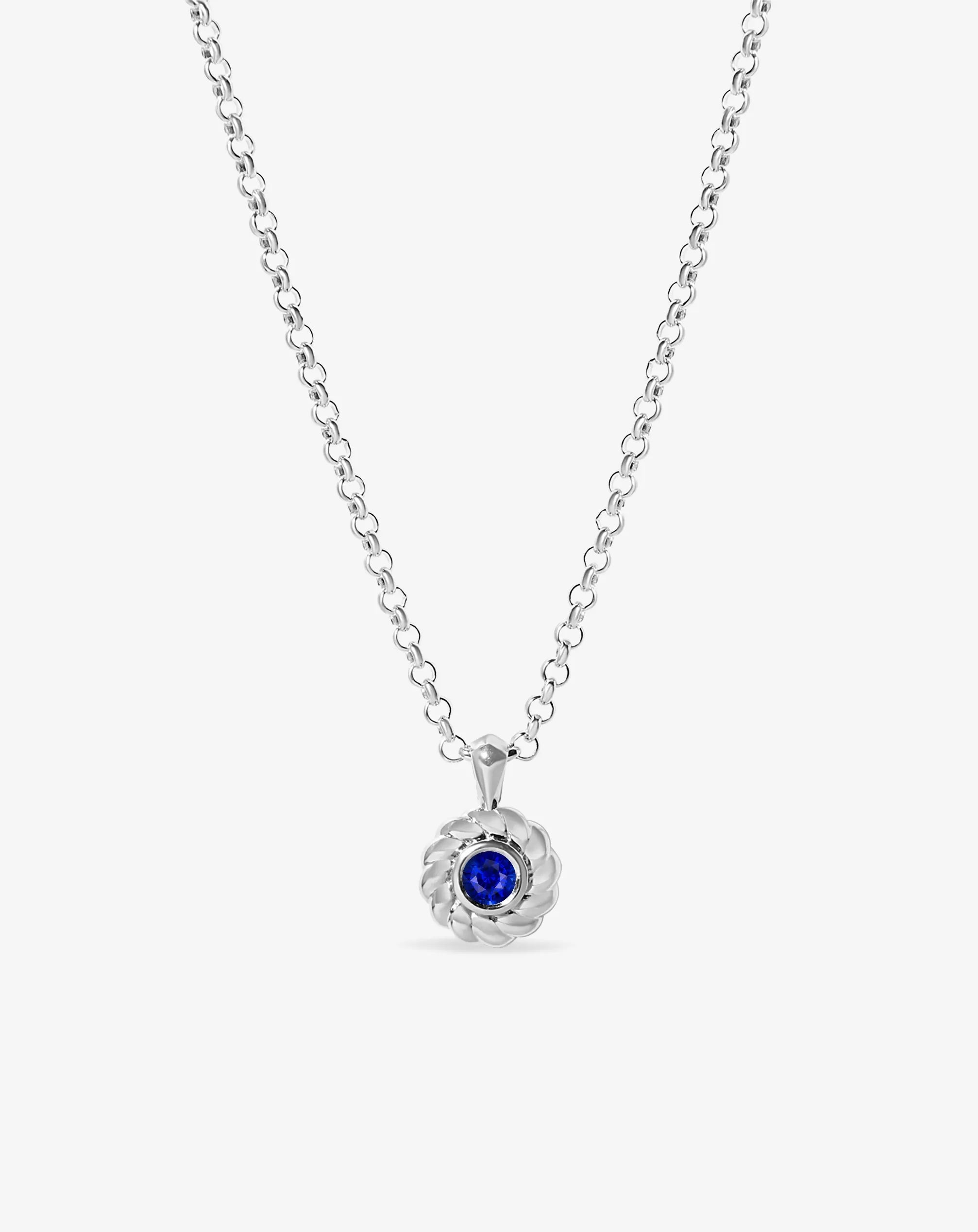 Sapphire Darling Knots Necklace White Gold