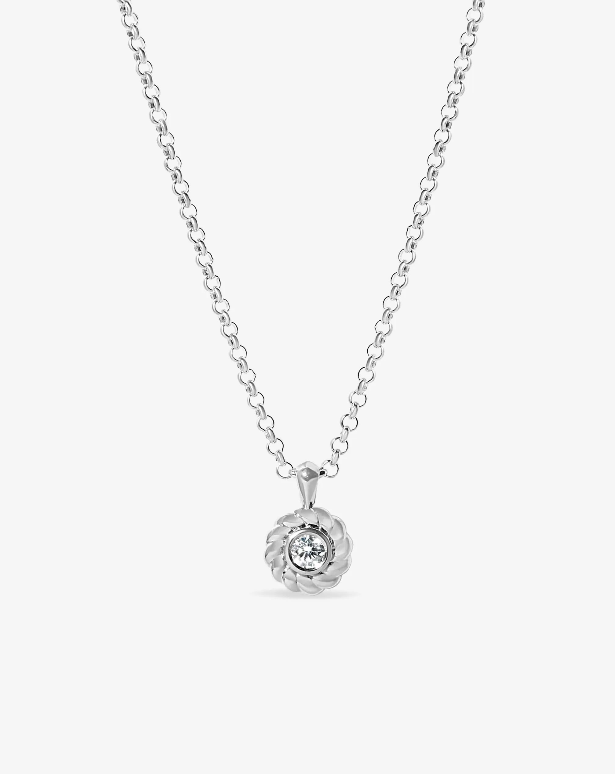 Diamond Darling Knots Necklace White Gold