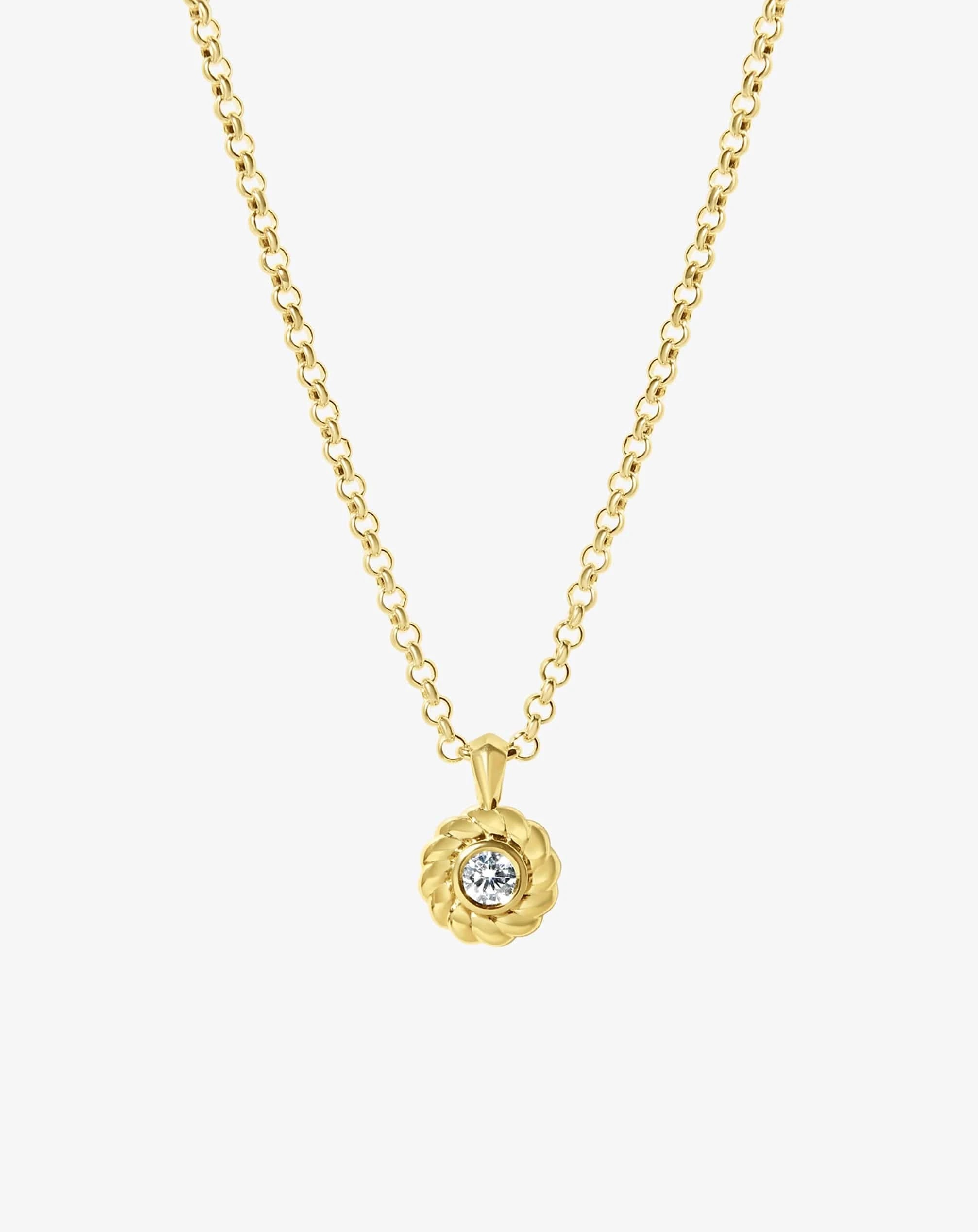 Diamond Darling Knots Necklace Yellow Gold