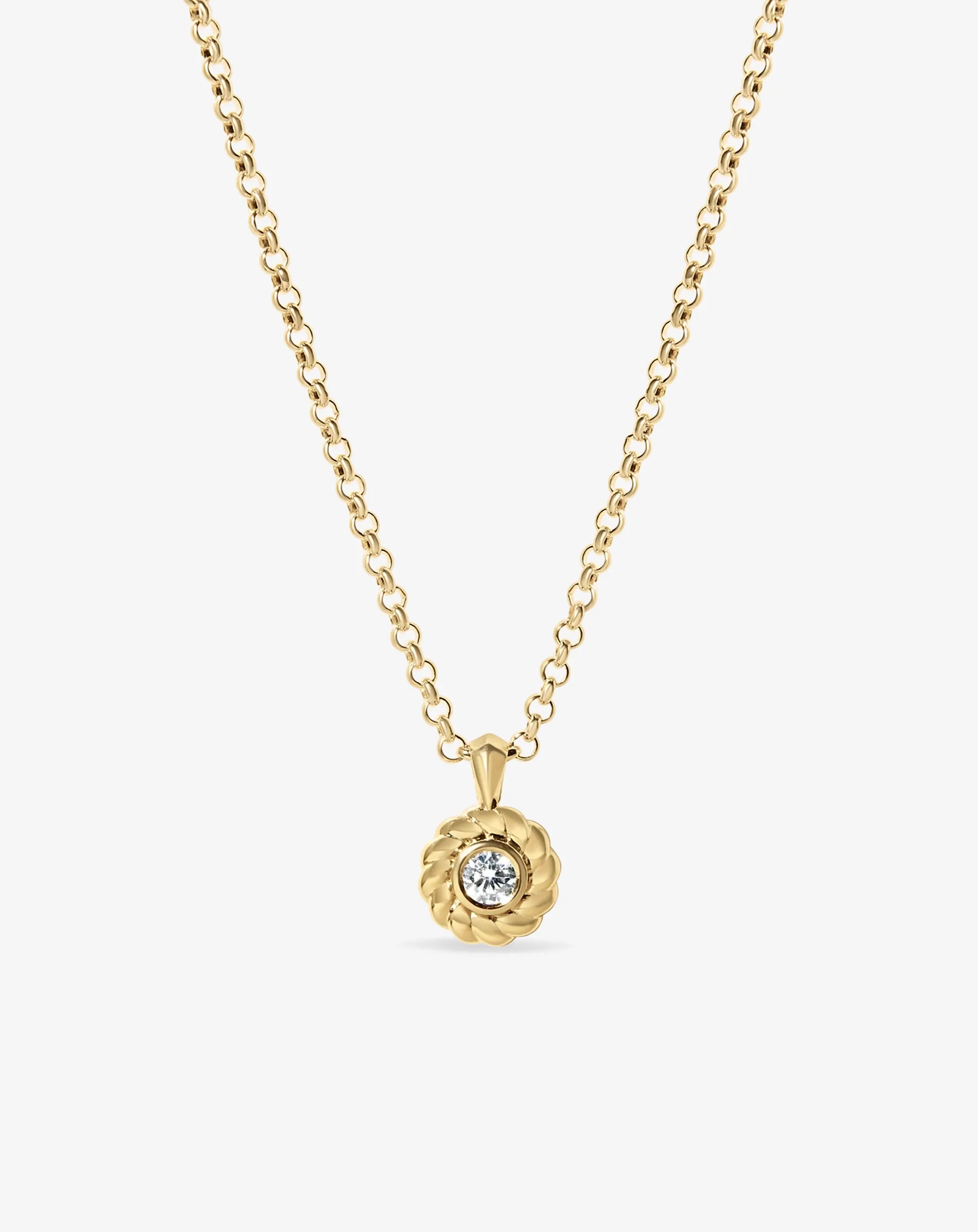 Diamond Darling Knots Necklace Yellow Gold