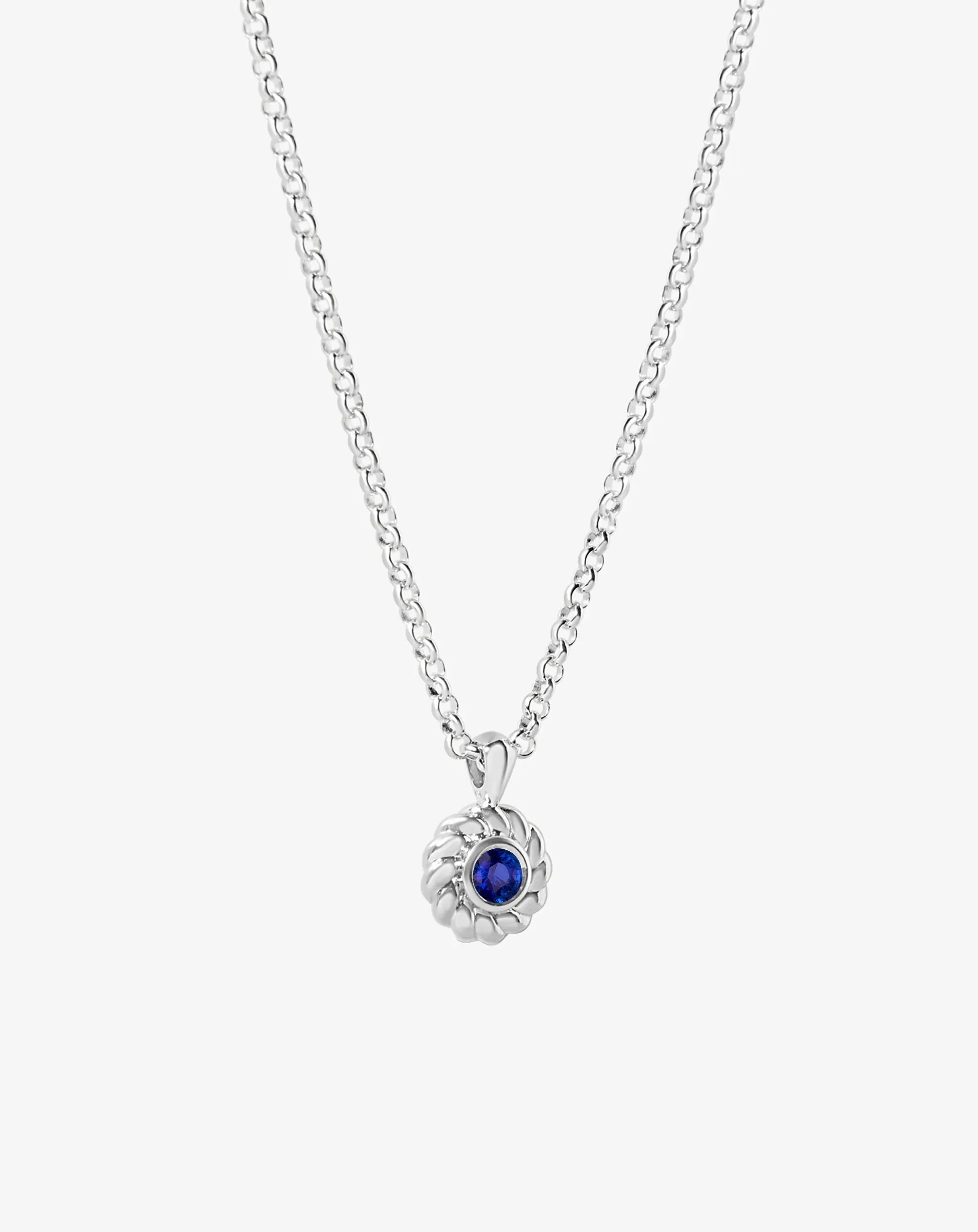 Sapphire Darling Knots Necklace White Gold