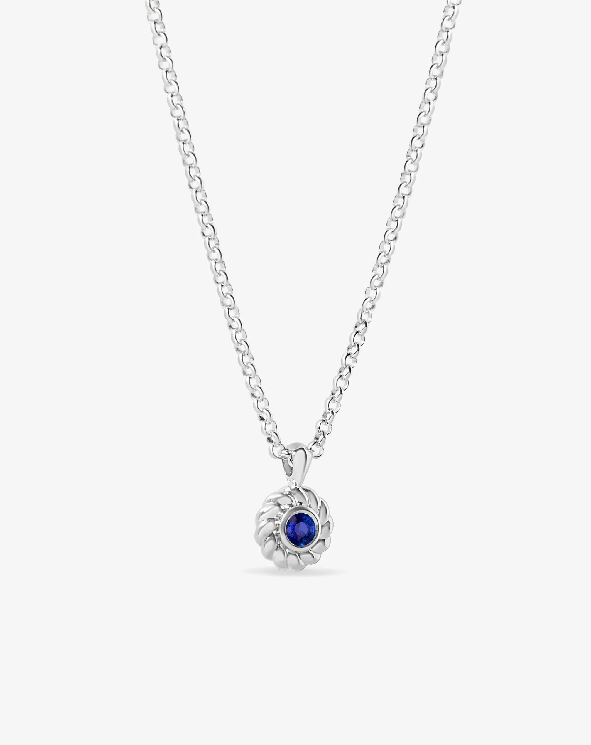 Sapphire Darling Knots Necklace White Gold
