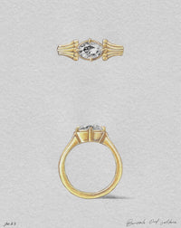 Oval Boussole Solitaire