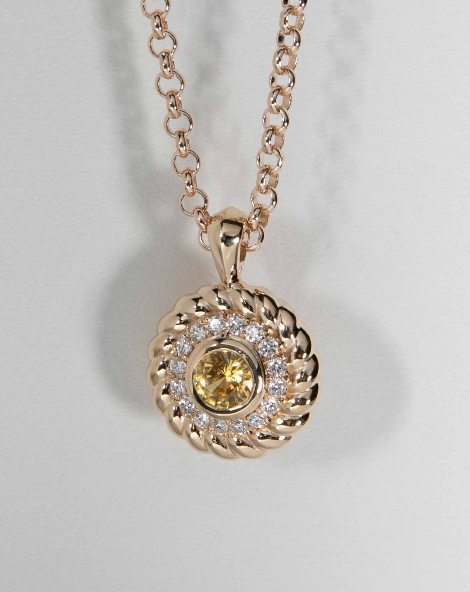 Yellow Sapphire Grand Knots Pendant