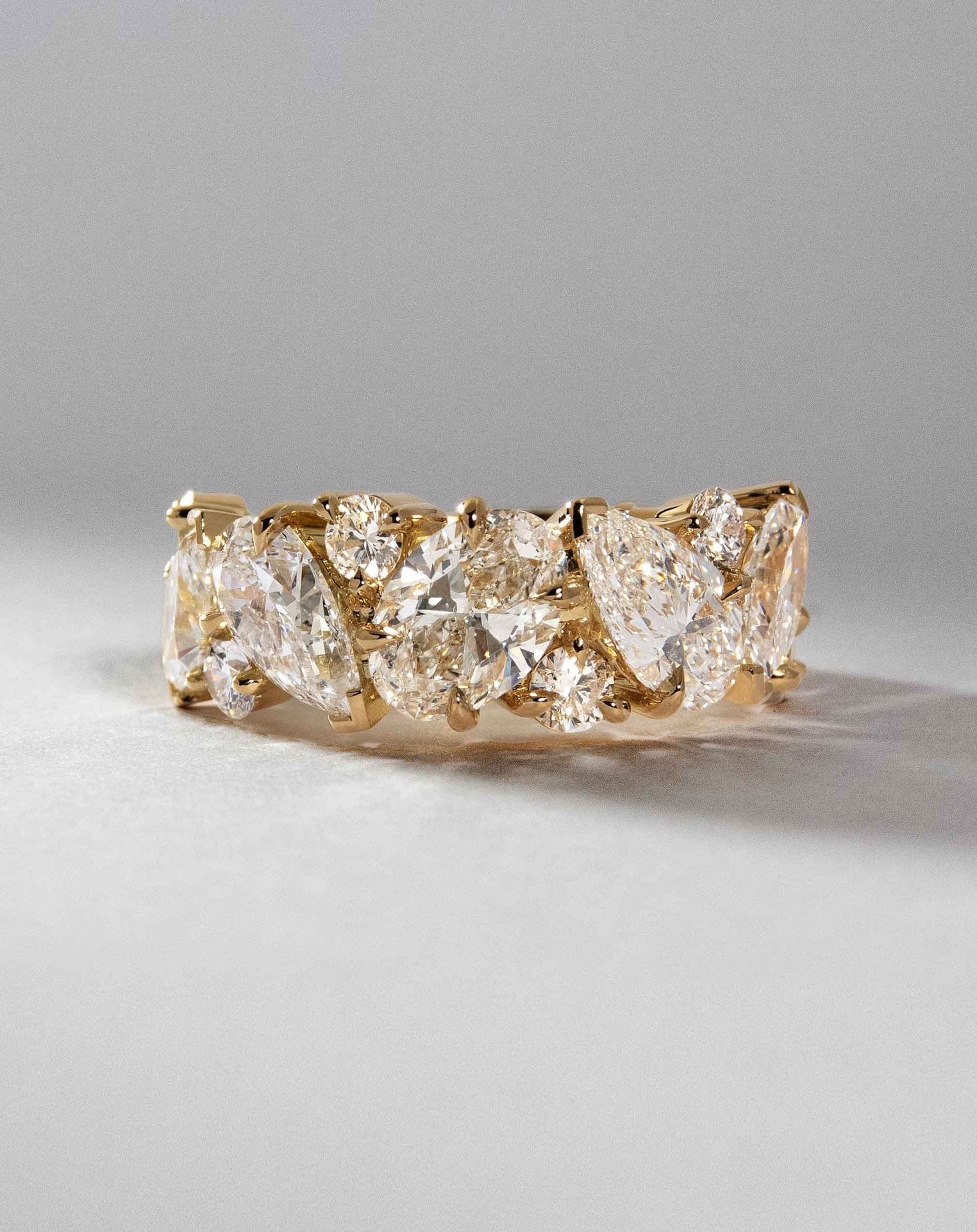 Wide Cluster Diamond Ring