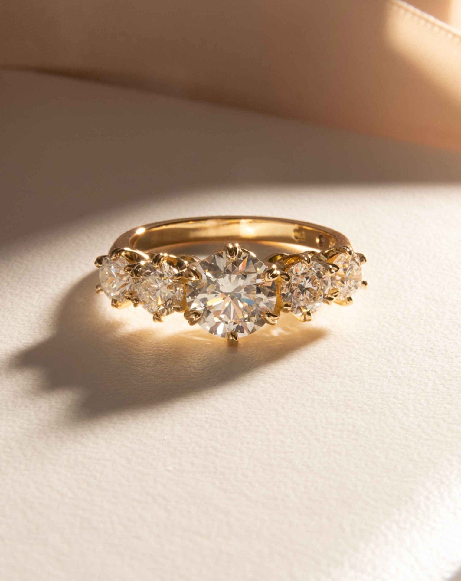 Five Stone, Brilliant Cut Diamond Ring