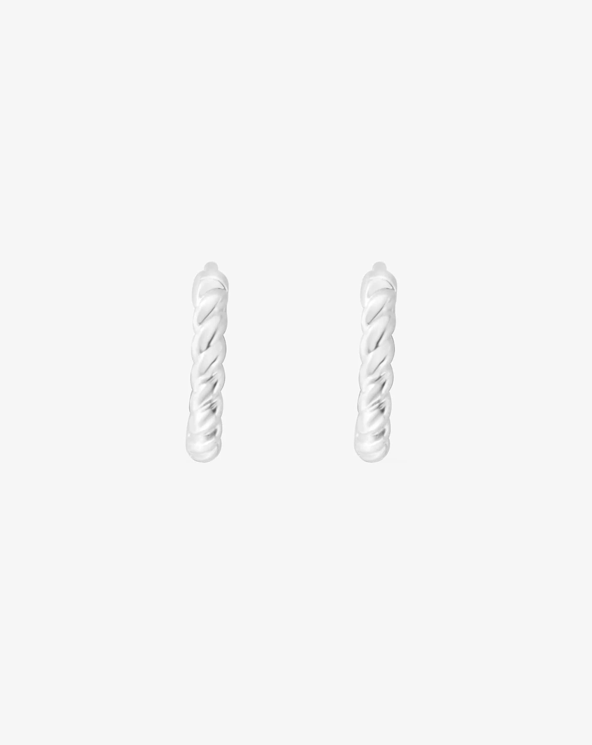 Knots Huggies in White Gold