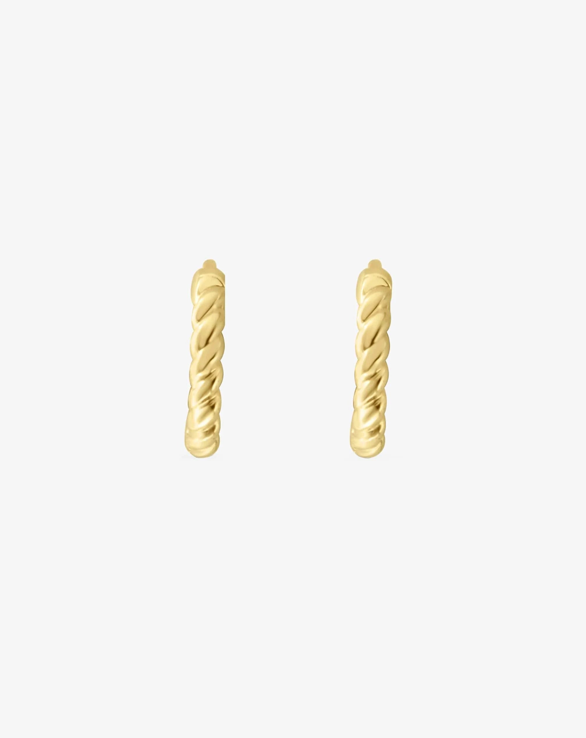 Knots Huggies in Yellow Gold