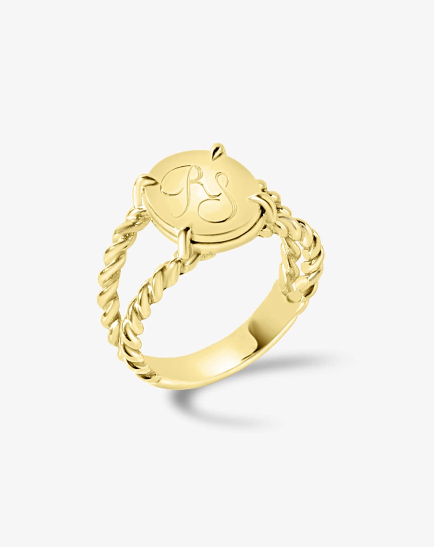 Knots Signet Ring Yellow Gold
