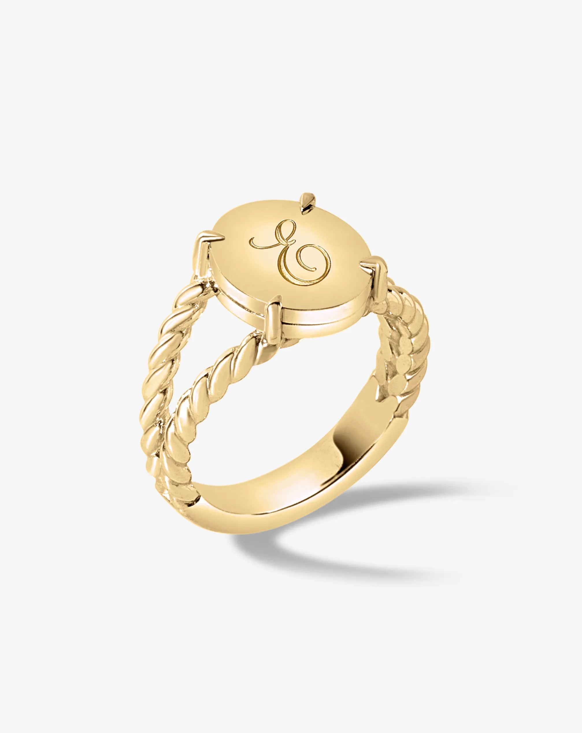 Knots Signet Ring Yellow Gold