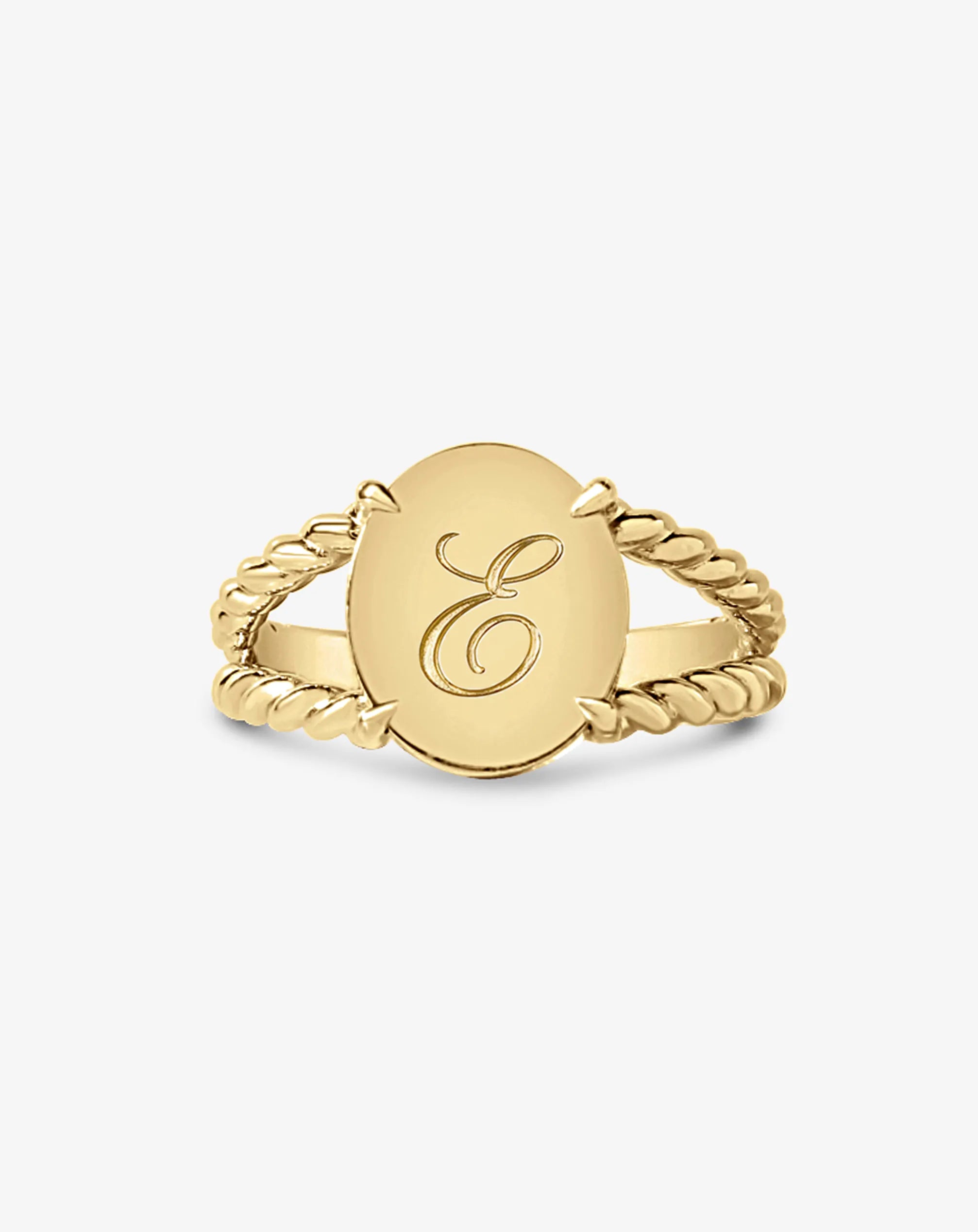 Knots Signet Ring Yellow Gold