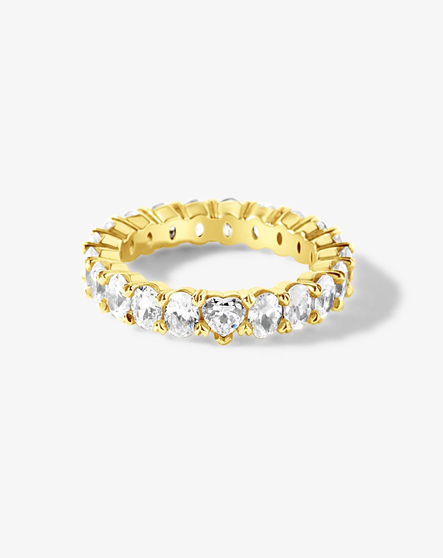 Young at Heart Full Eternity Claw Set Oval Diamond Band