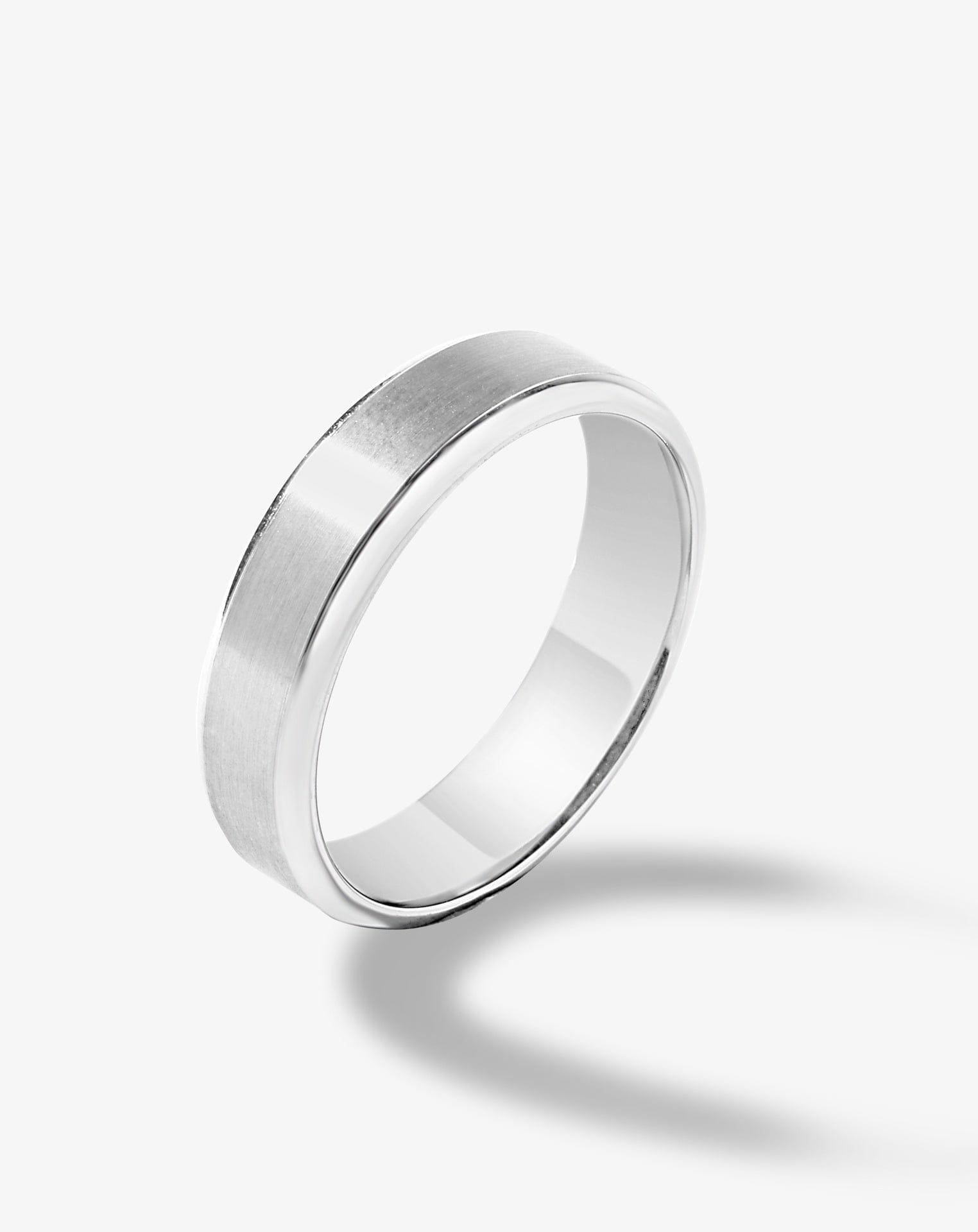 Brushed Flat Band with Polished Edges