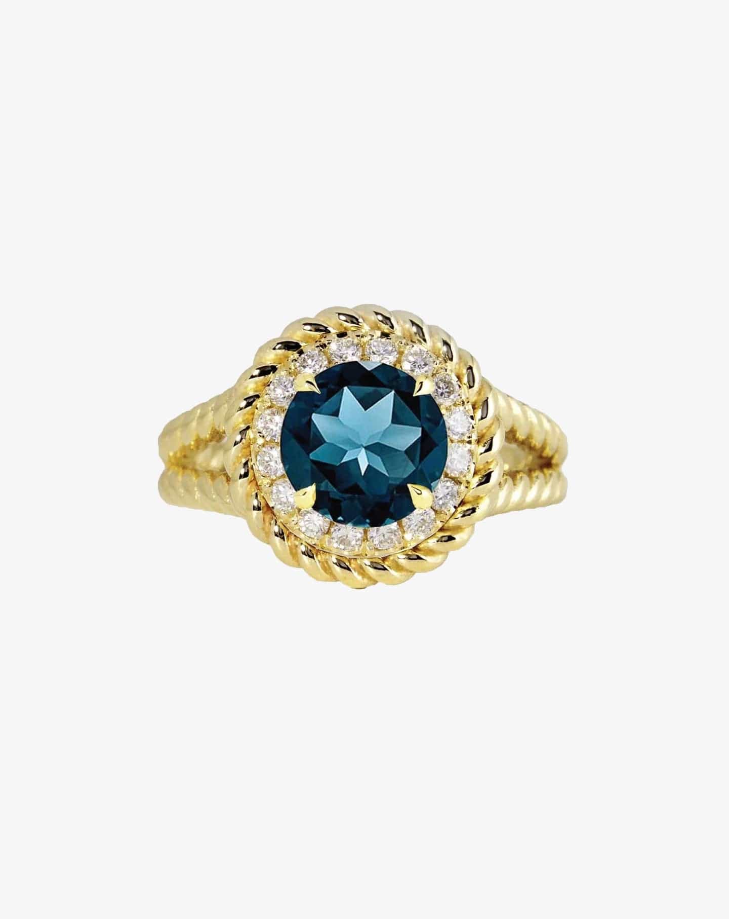 Blue Topaz Grand Knots Ring