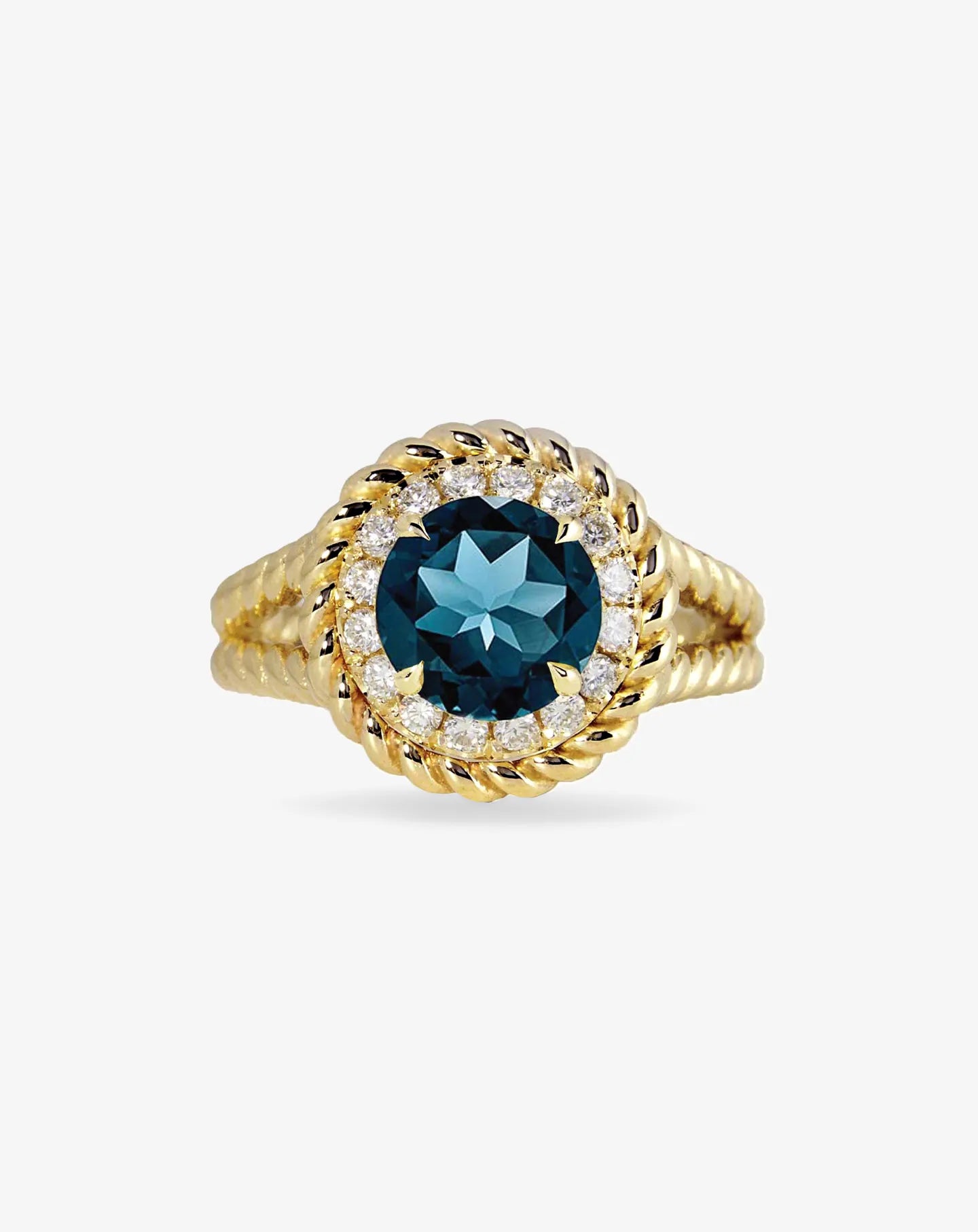 Blue Topaz Grand Knots Ring