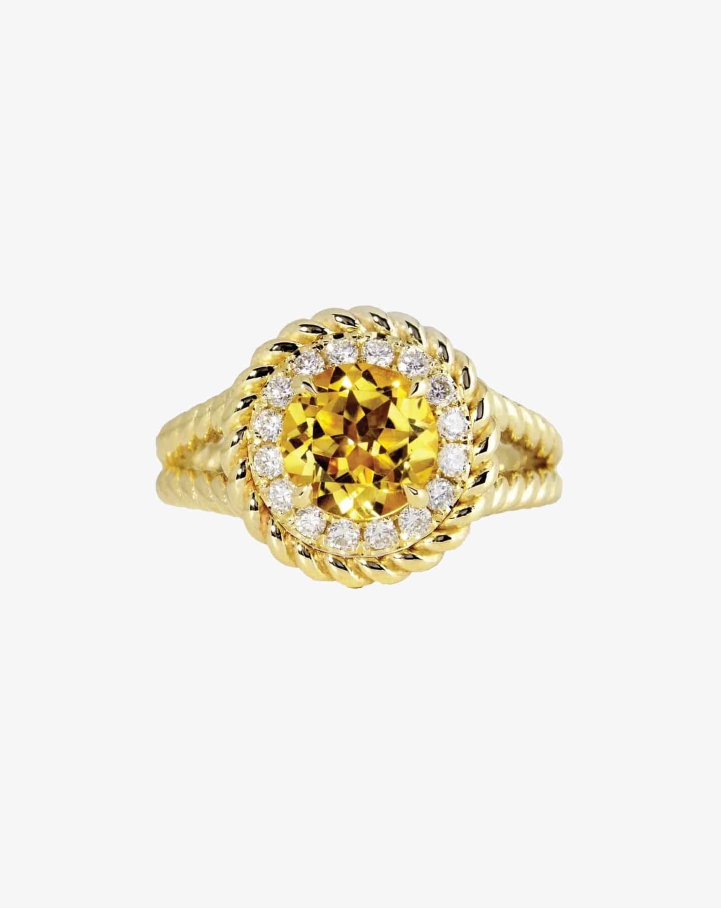 Citrine Grand Knots Ring