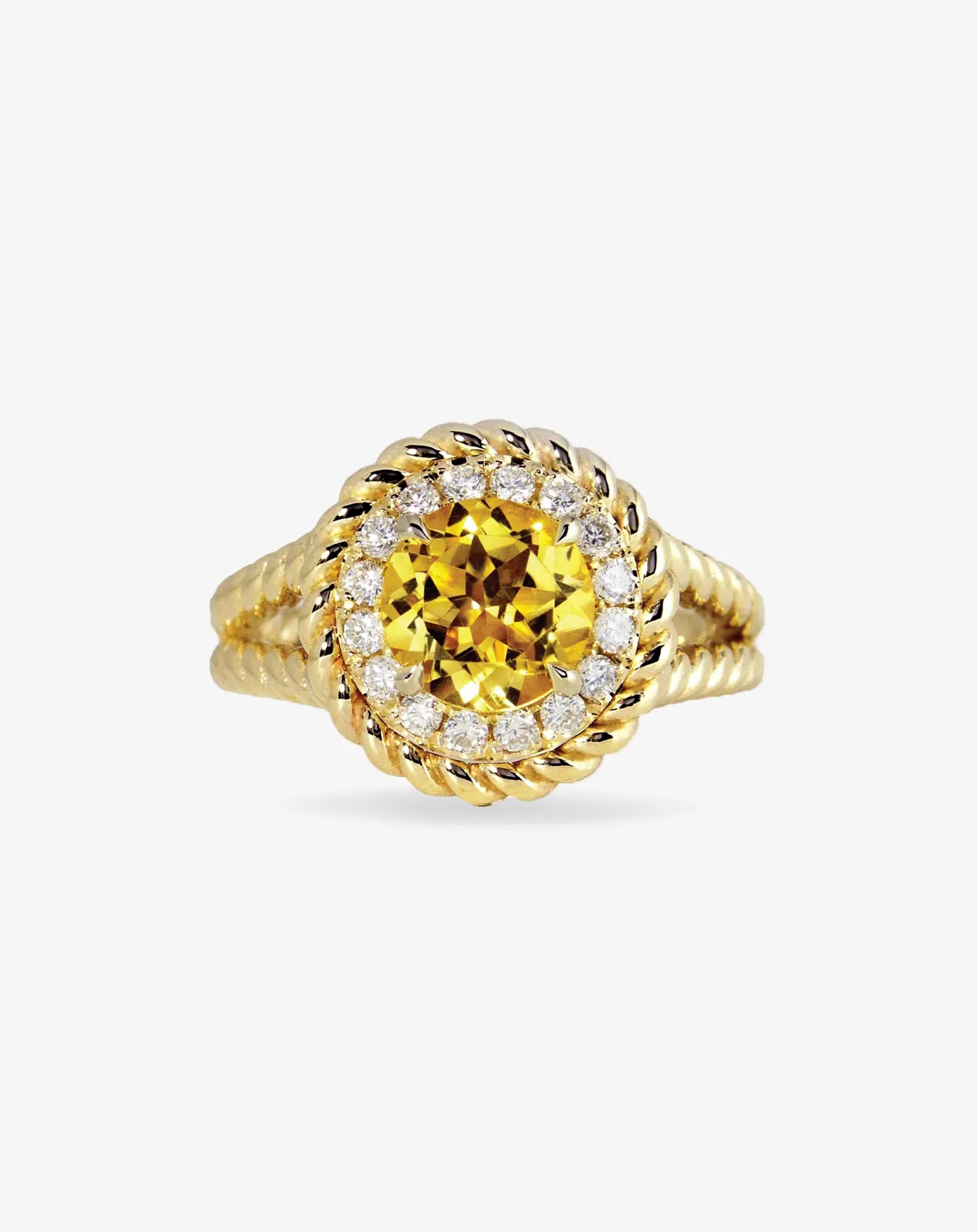 Citrine Grand Knots Ring