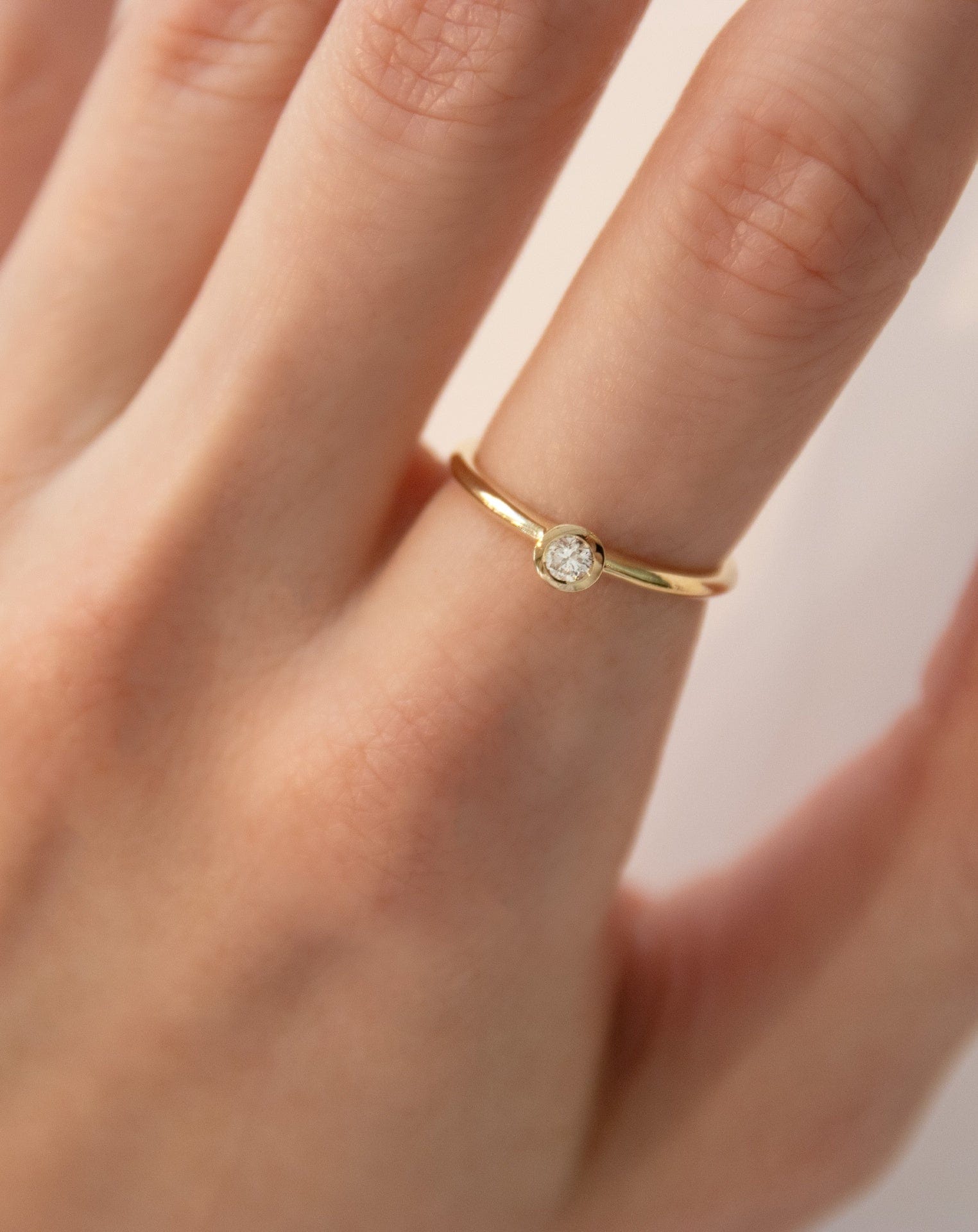 Classic Brilliant Stacker Ring in Yellow Gold