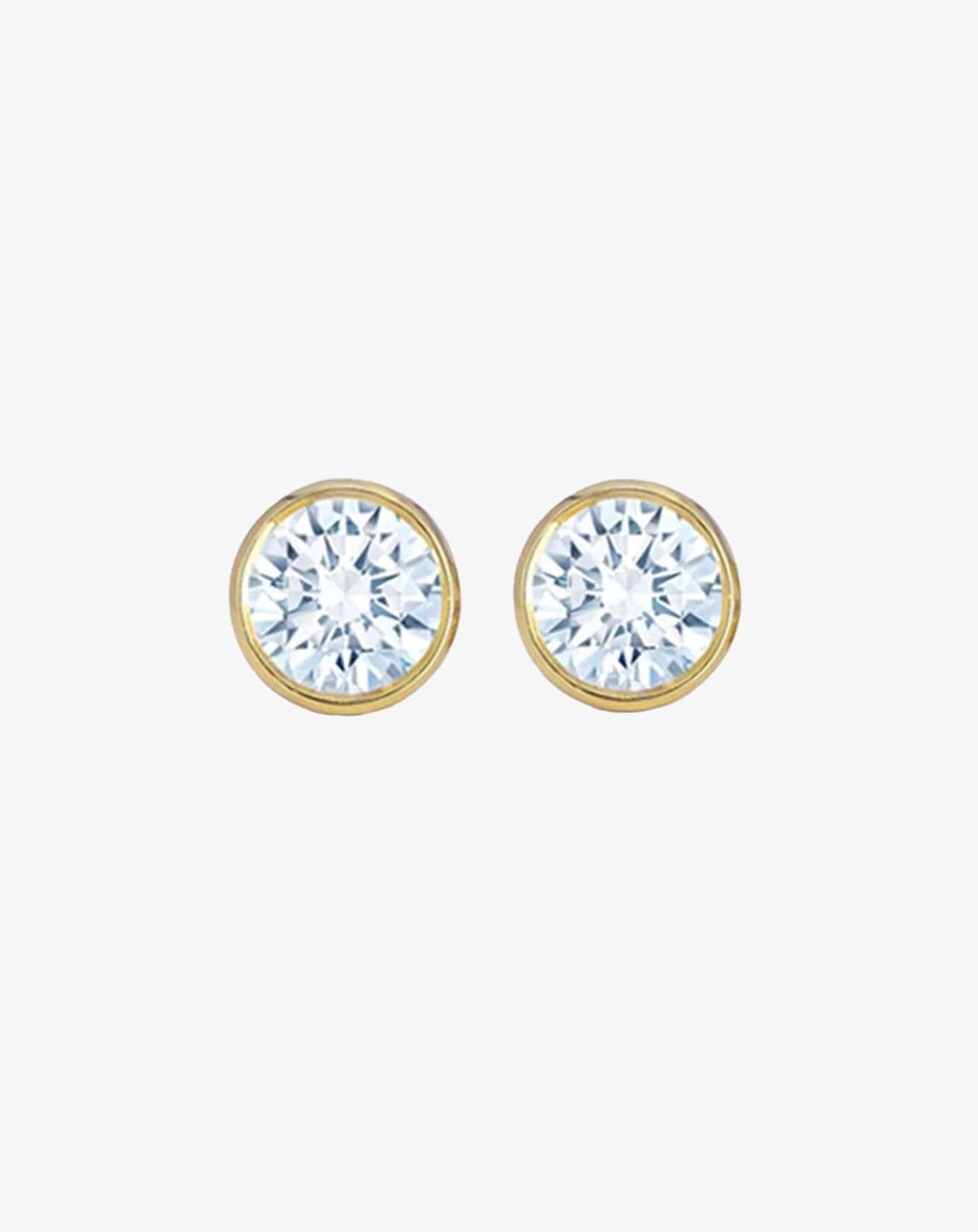 Classic Diamond Studs in Yellow Gold