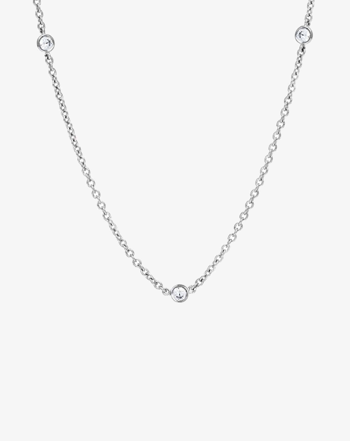 Classic Fine Diamond Layering Chain in White Gold
