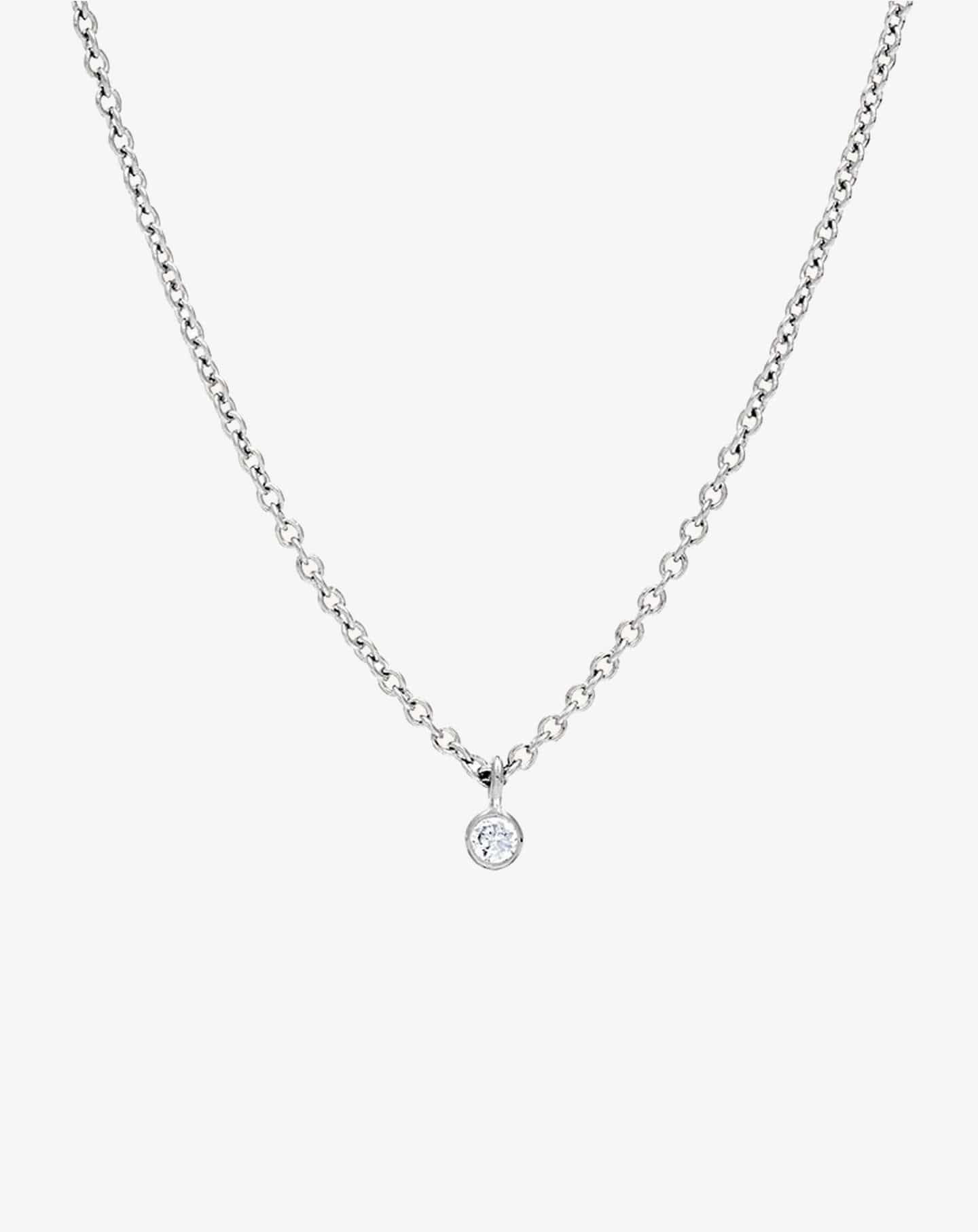 Classic Fine Diamond Necklace in White Gold