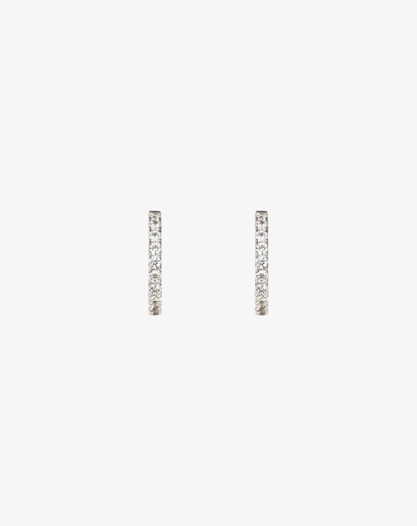 Classic Scallop Set Diamond Hoops