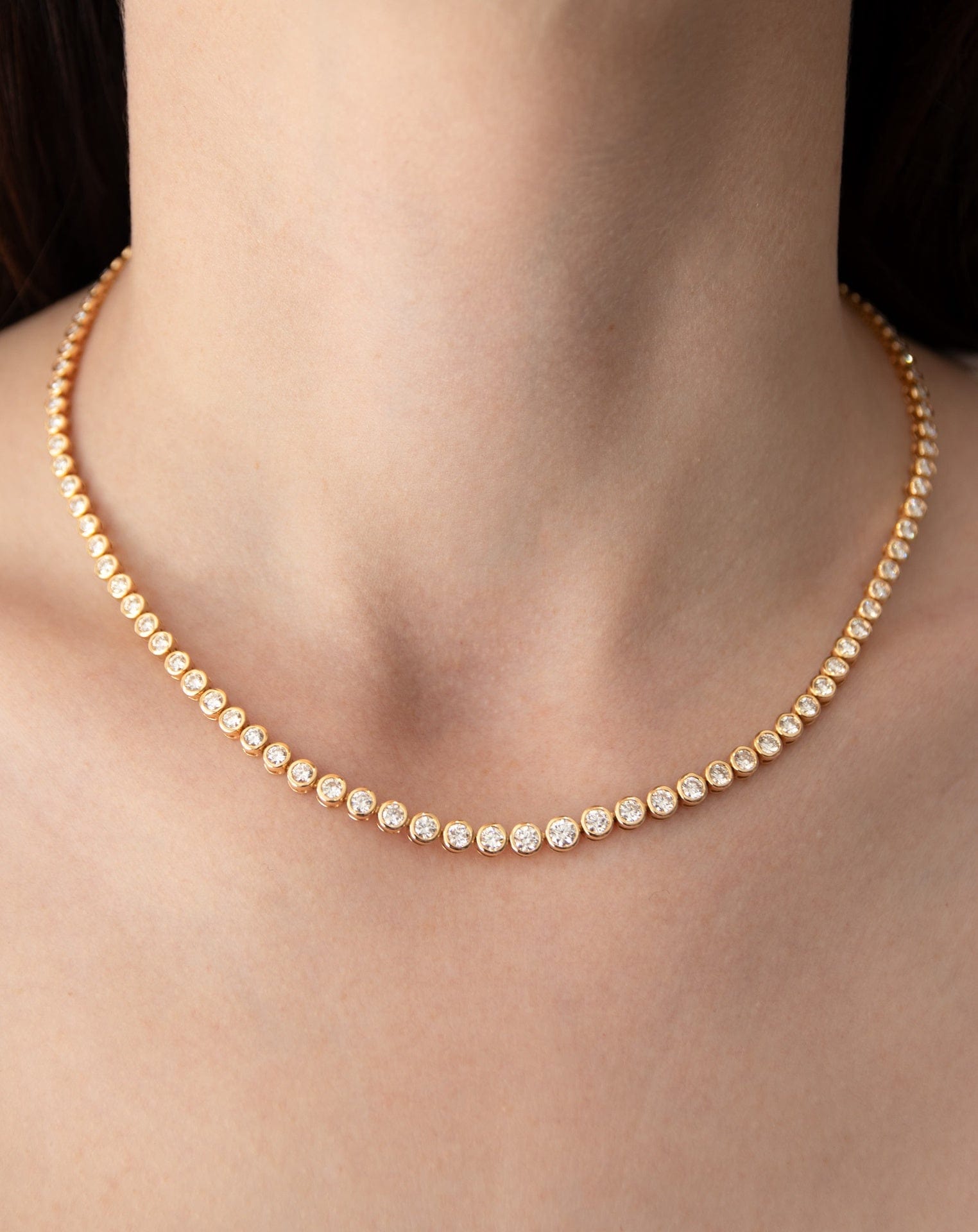 Graduated Diamond Rivière Necklace