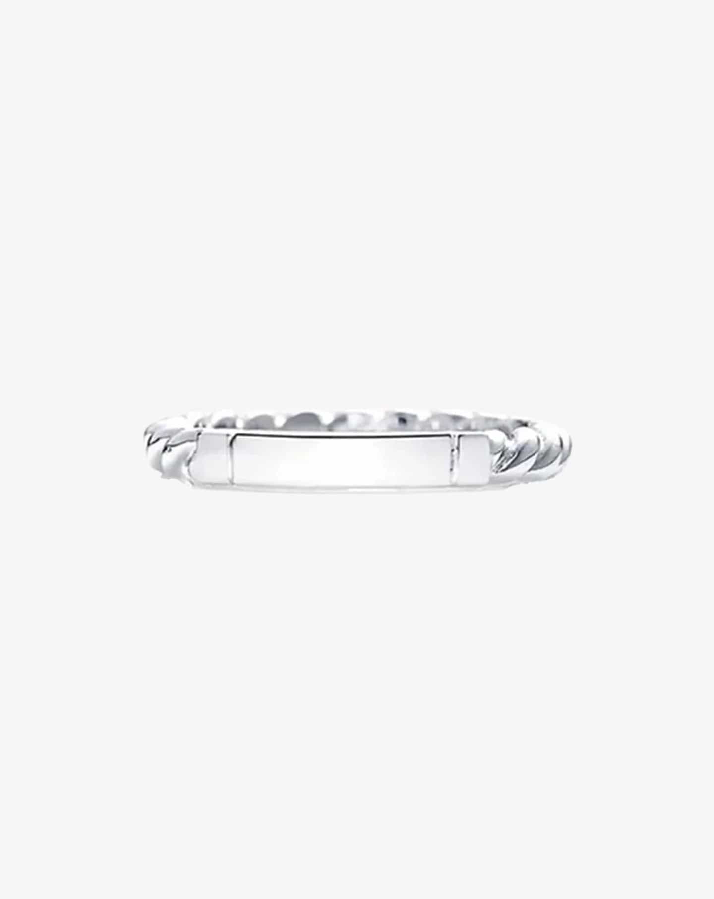 Knots Engraving Band White Gold