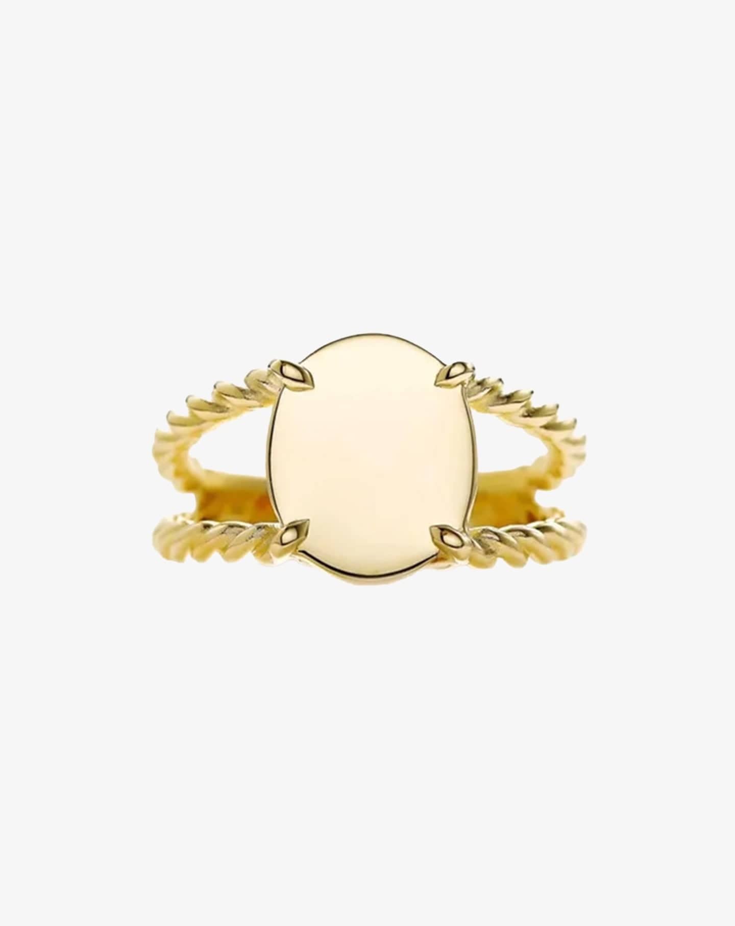 Knots Signet Ring Yellow Gold