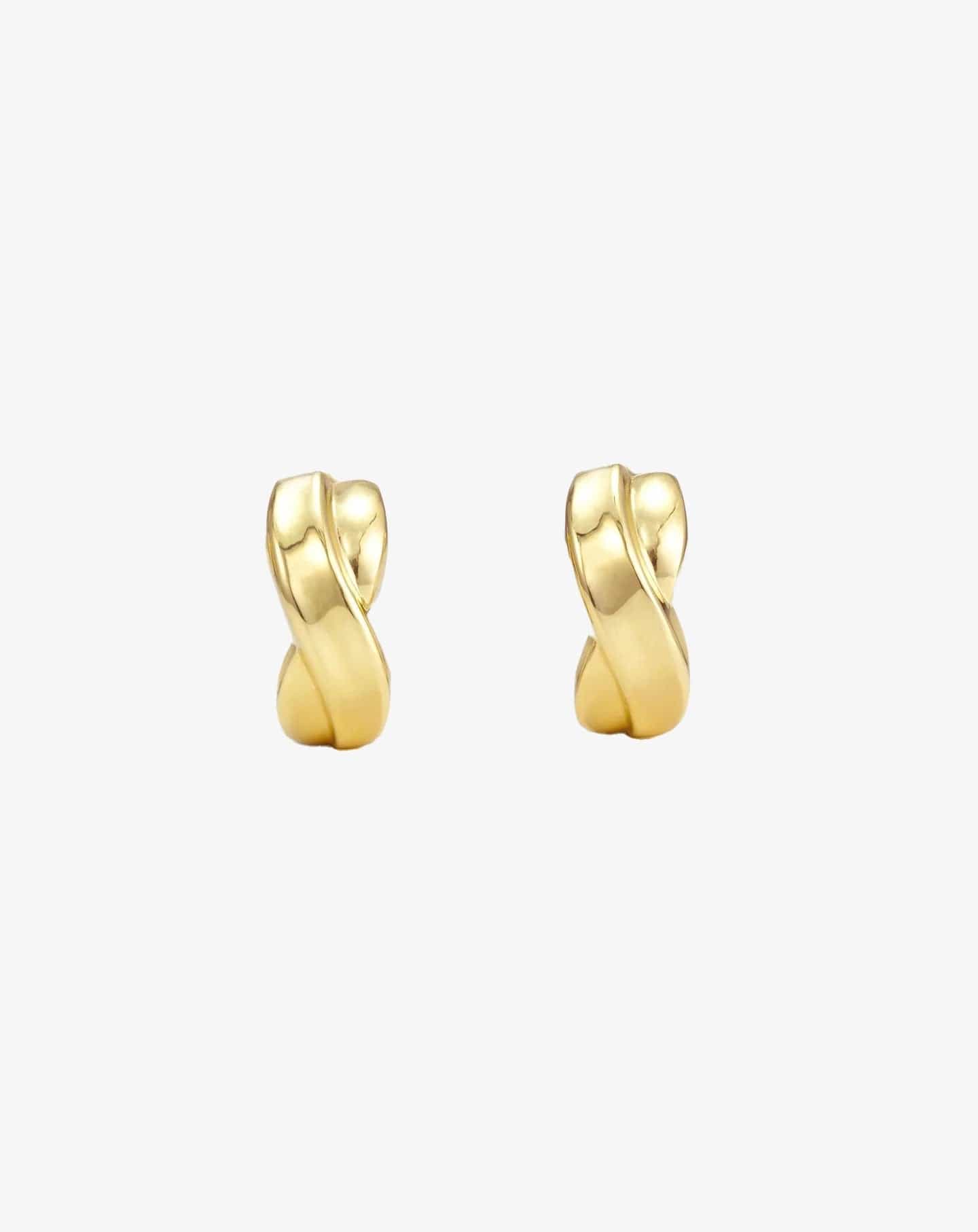Lovers Knot Petit Huggies Yellow Gold