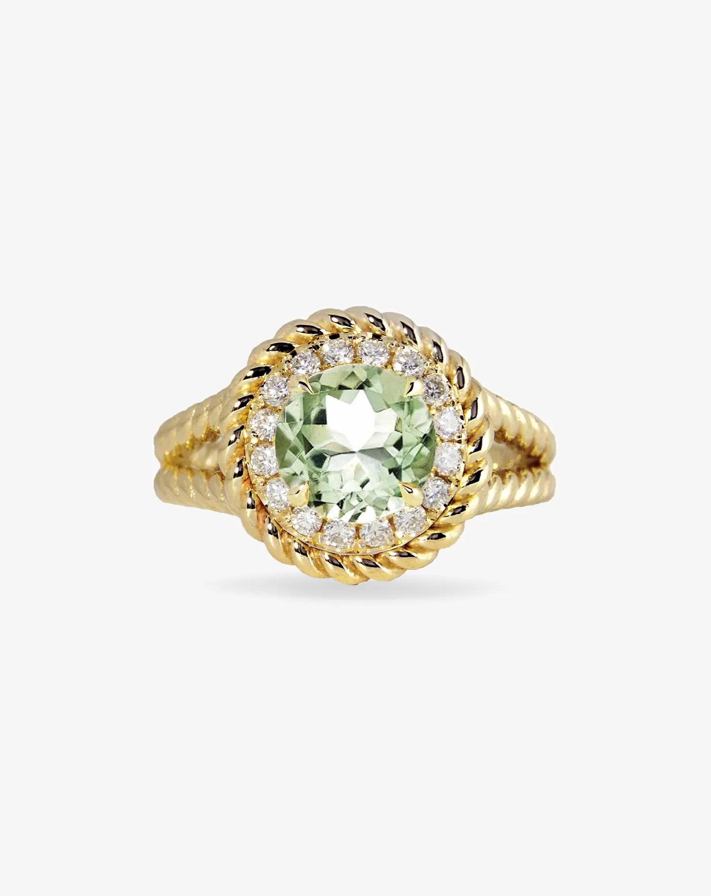 Mint Quartz Grand Knots Ring