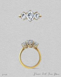 Sloane Oval Three Stone
