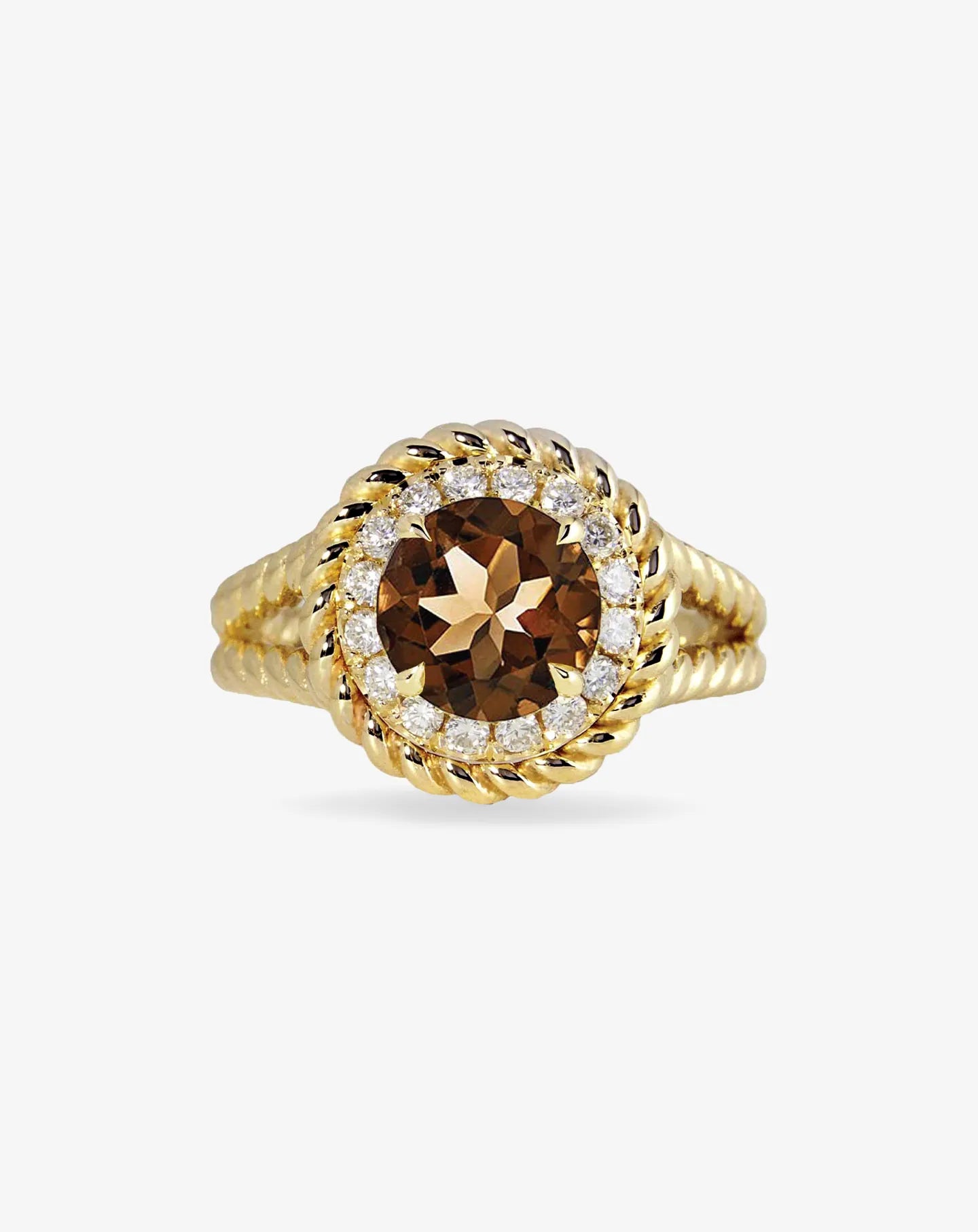Smoky Quartz Grand Knots Ring