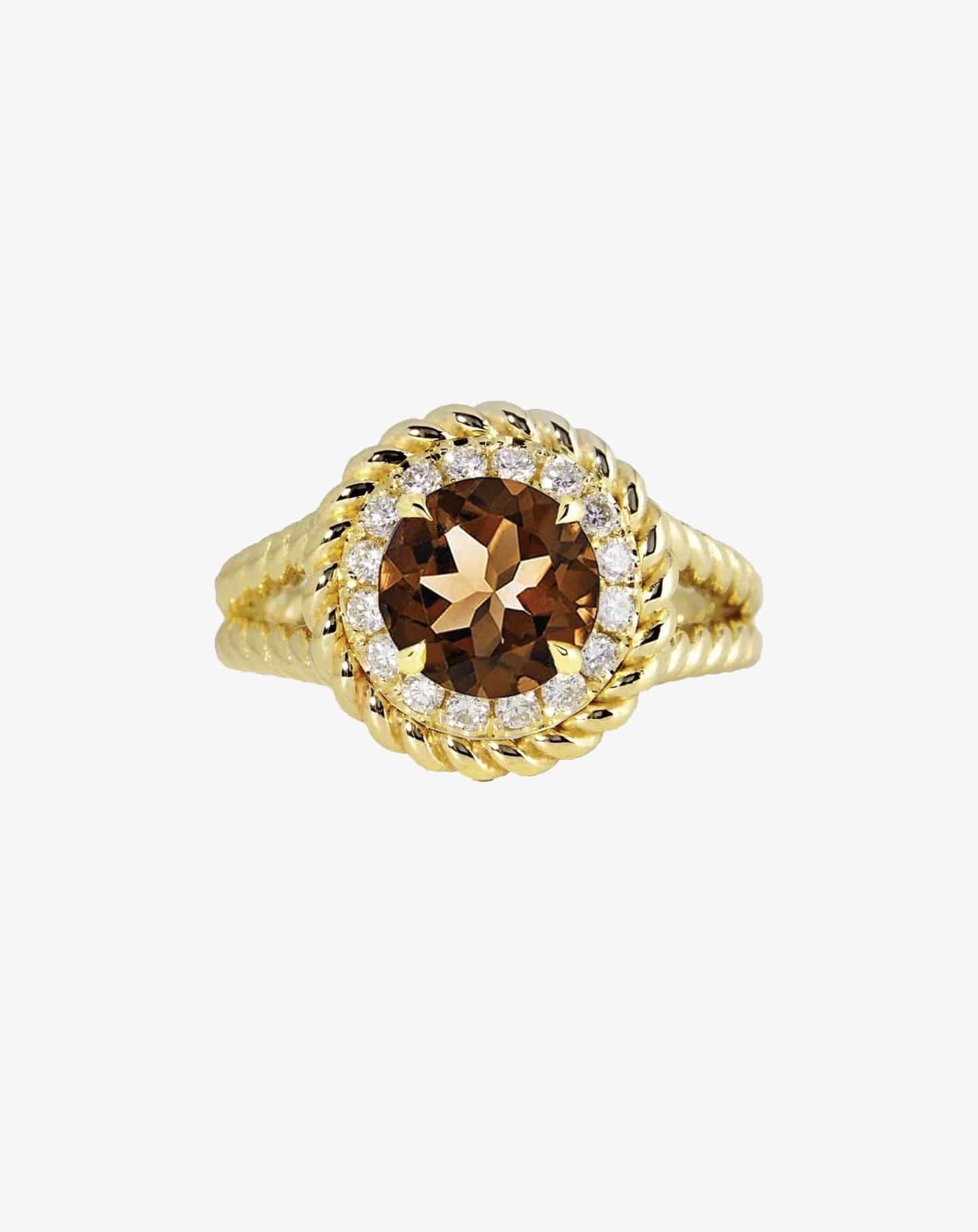 Smoky Quartz Grand Knots Ring