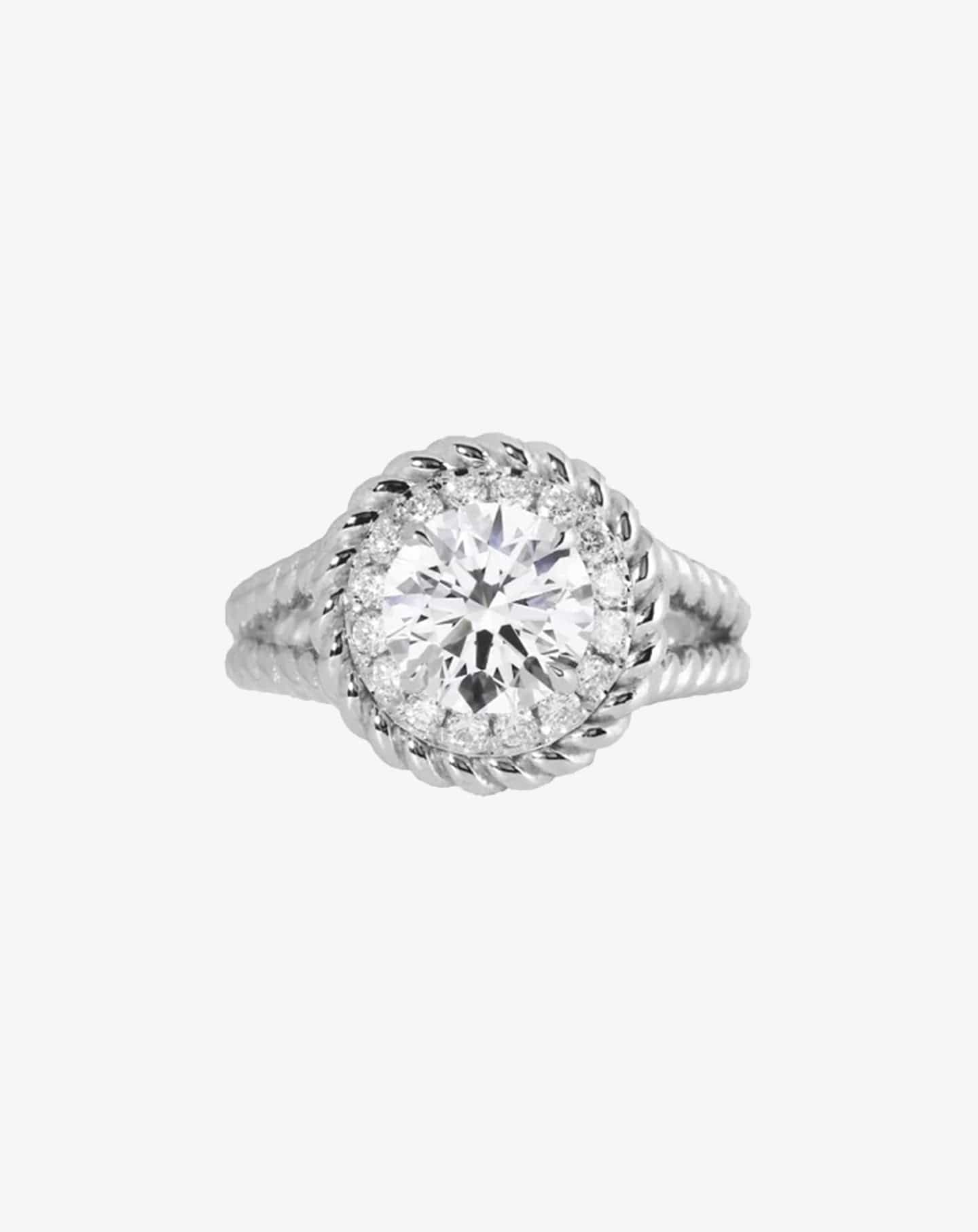 White Diamond Grand Knots Ring