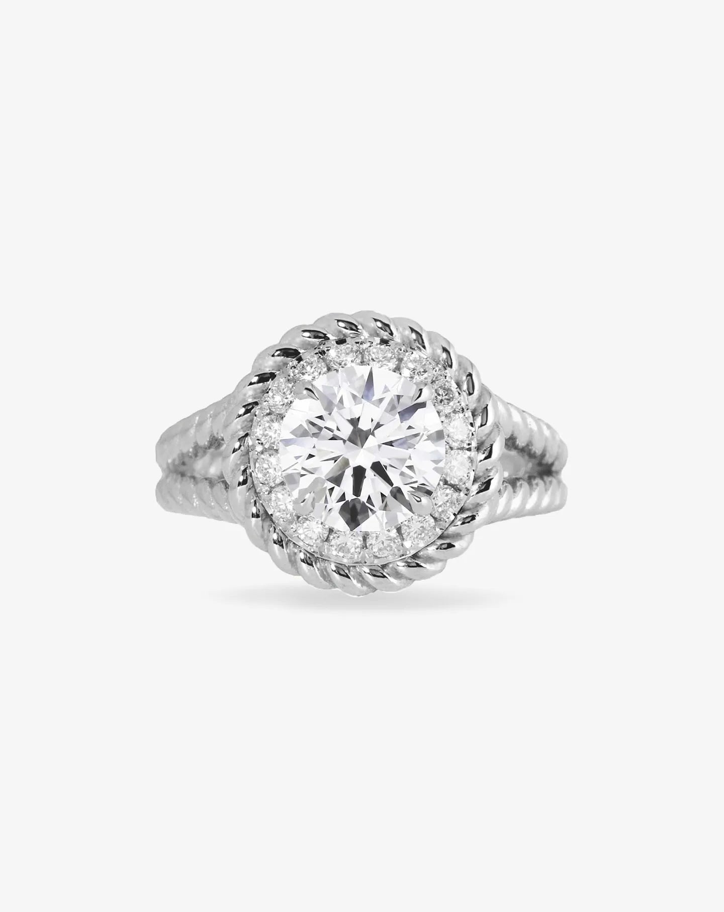 White Diamond Grand Knots Ring