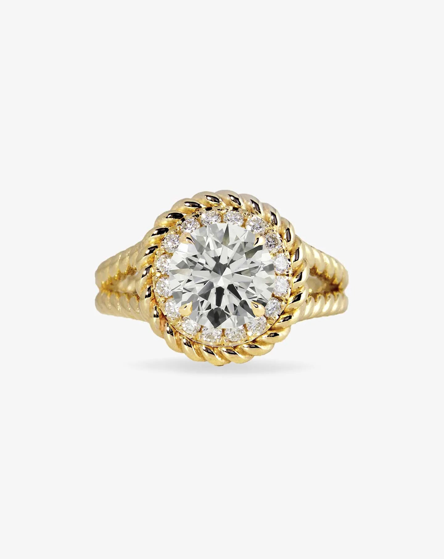 White Diamond Grand Knots Ring