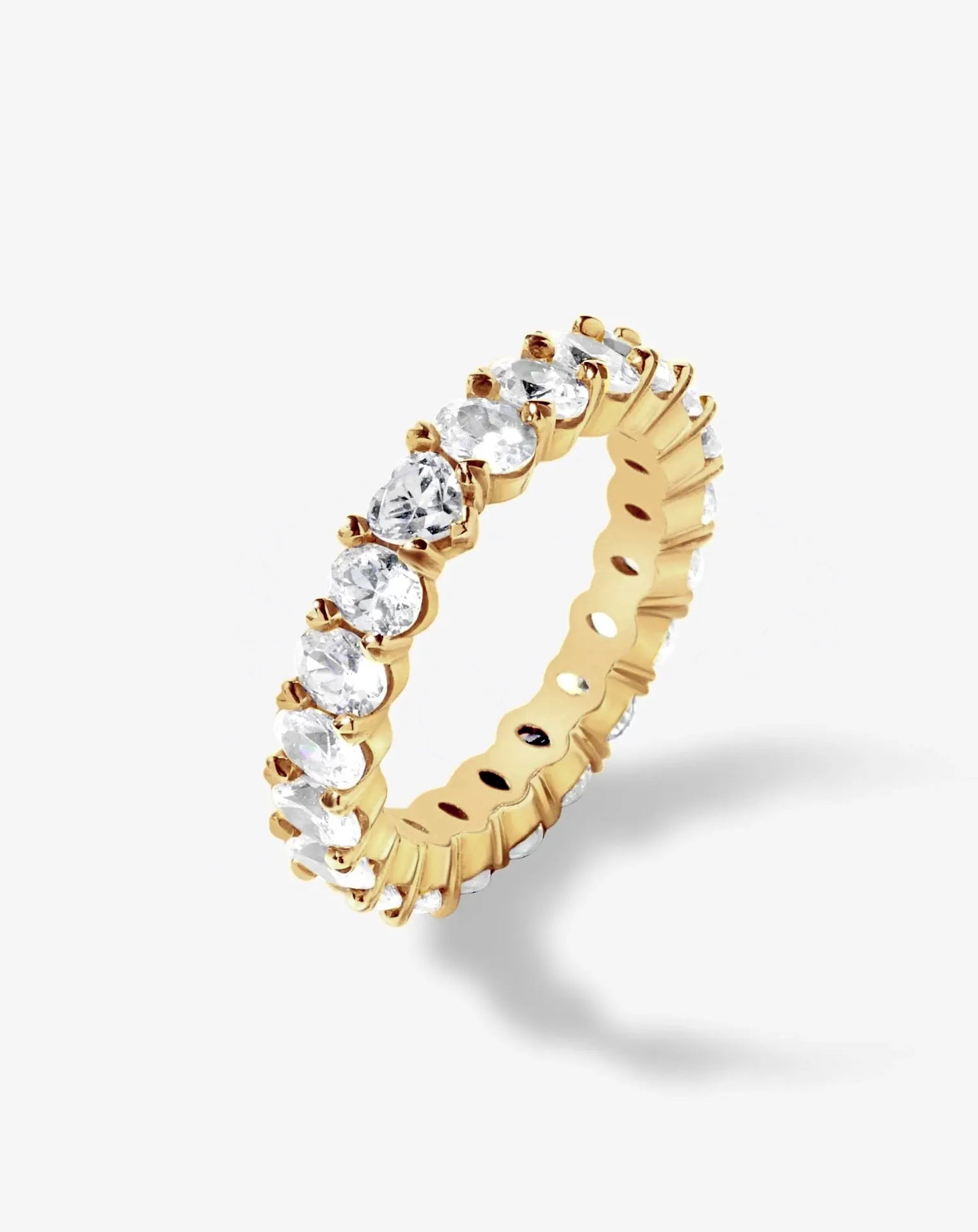 Young at Heart Full Eternity Claw Set Oval Diamond Band