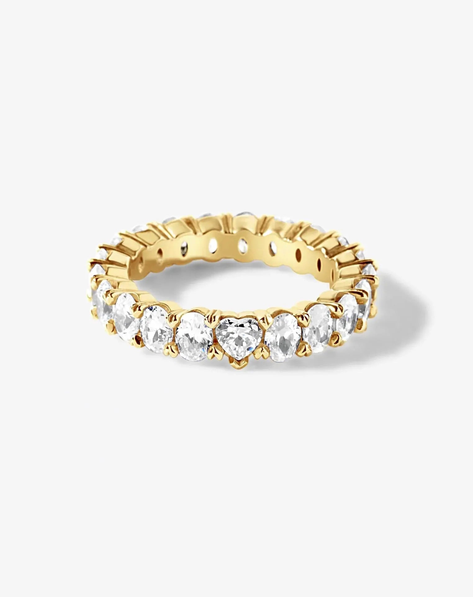 Young at Heart Full Eternity Claw Set Oval Diamond Band