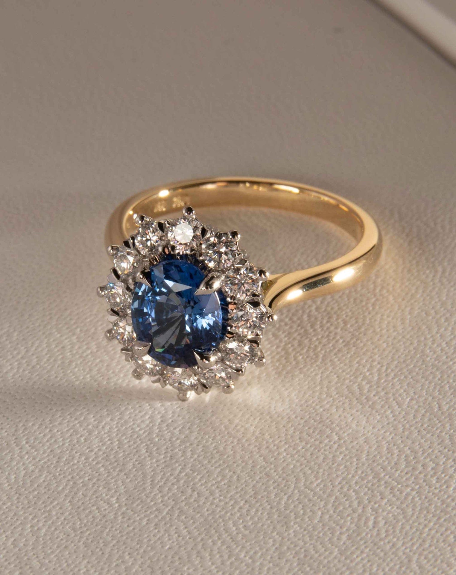 Oval Sapphire with Diamond Halo