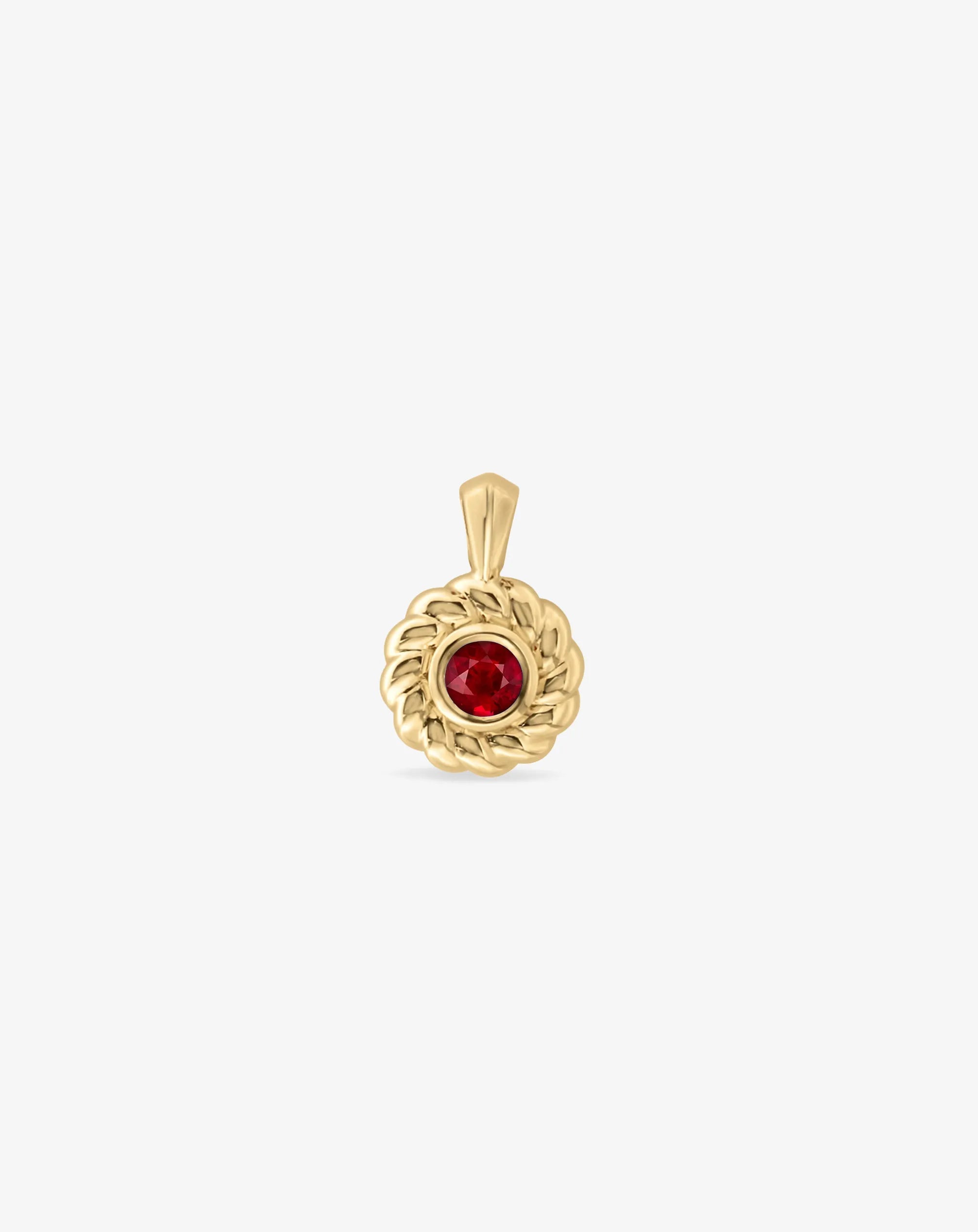 Ruby Darling Knots Pendant in Yellow Gold