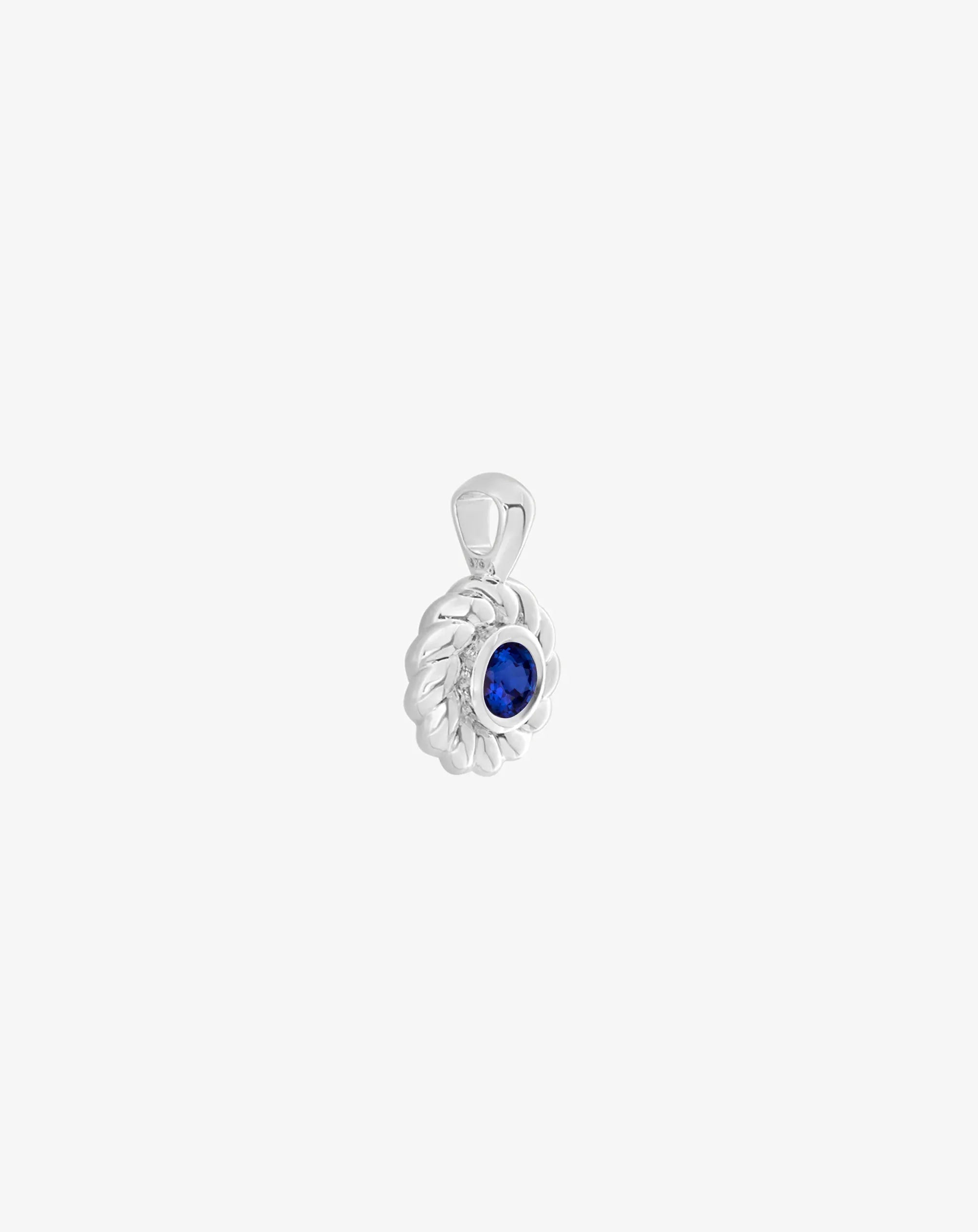 Sapphire Darling Knots Pendant in White Gold