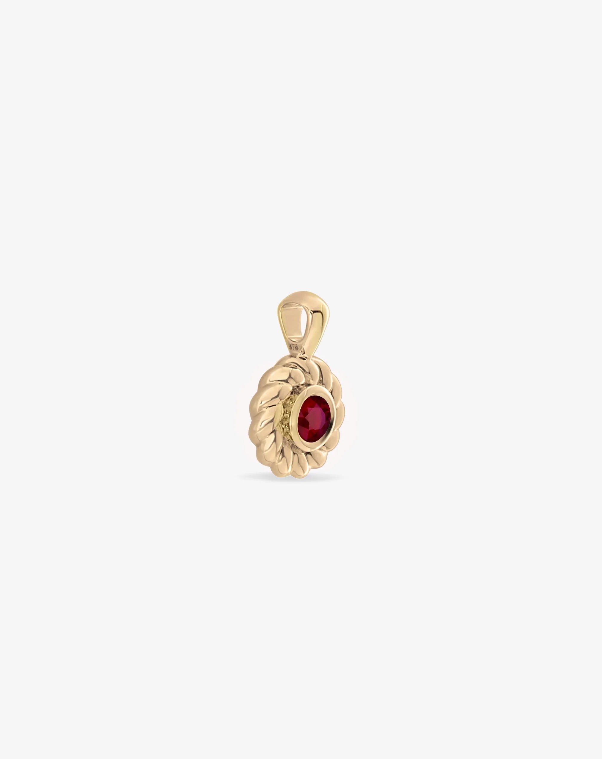 Ruby Darling Knots Pendant in Yellow Gold