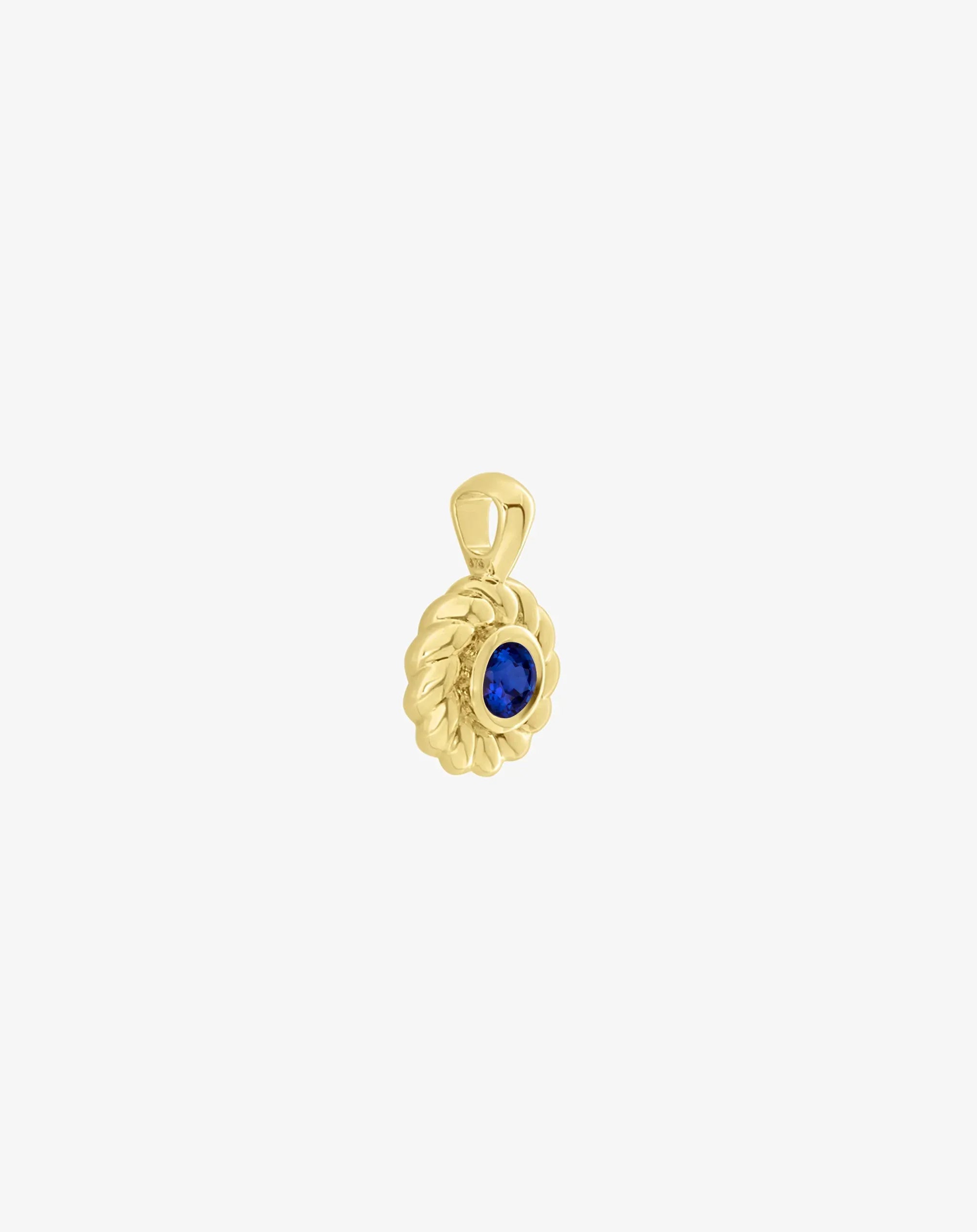 Sapphire Darling Knots Pendant in Yellow Gold - Ready to Gift