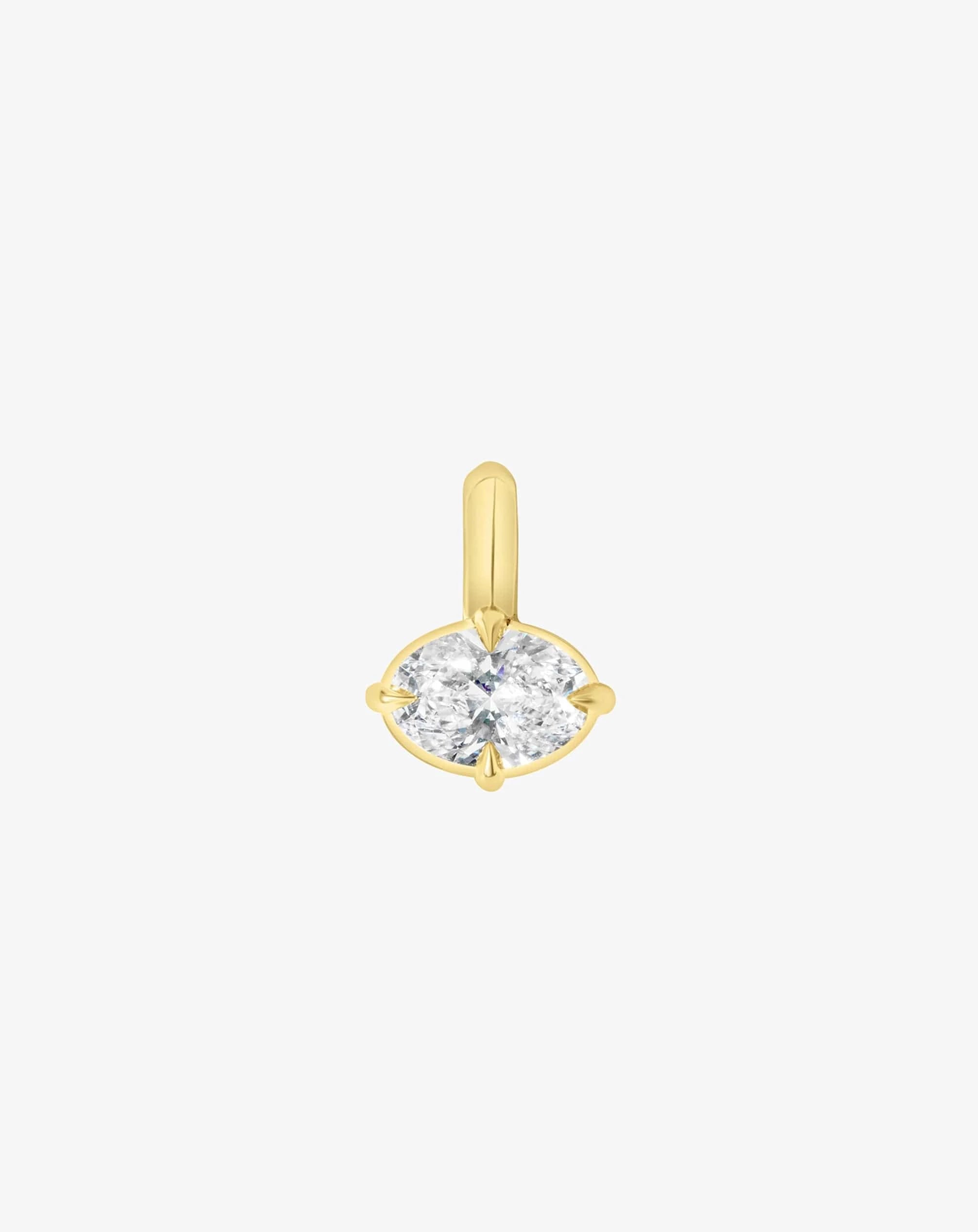 Boussole Pendant in Yellow Gold - Oval Diamond