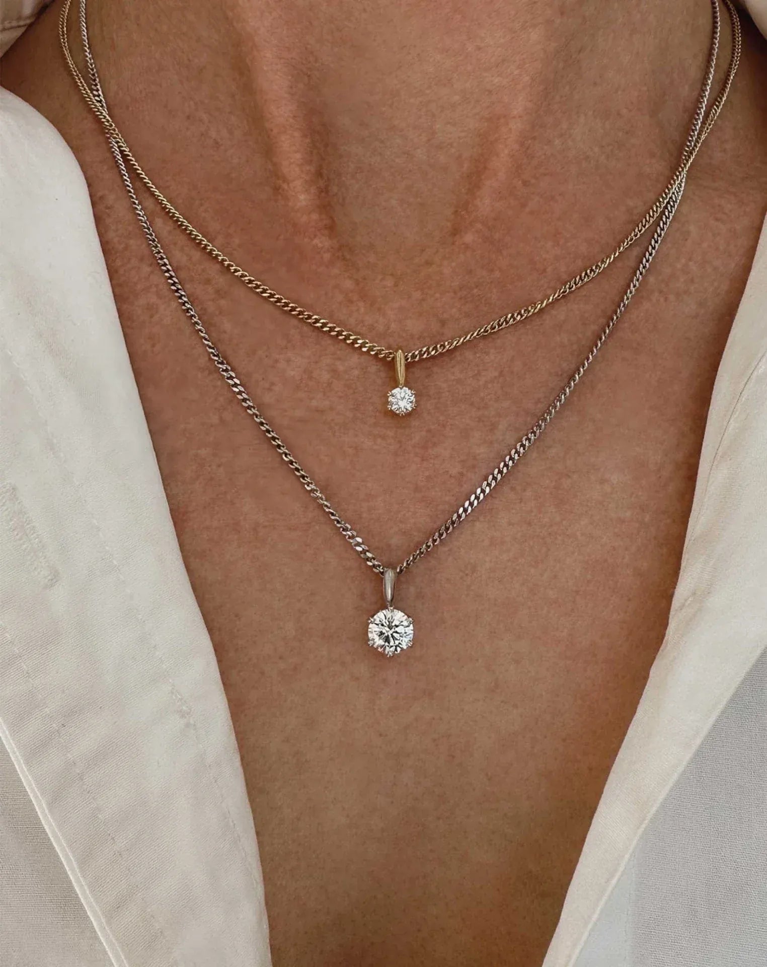 Sloane Diamond Necklace Yellow Gold